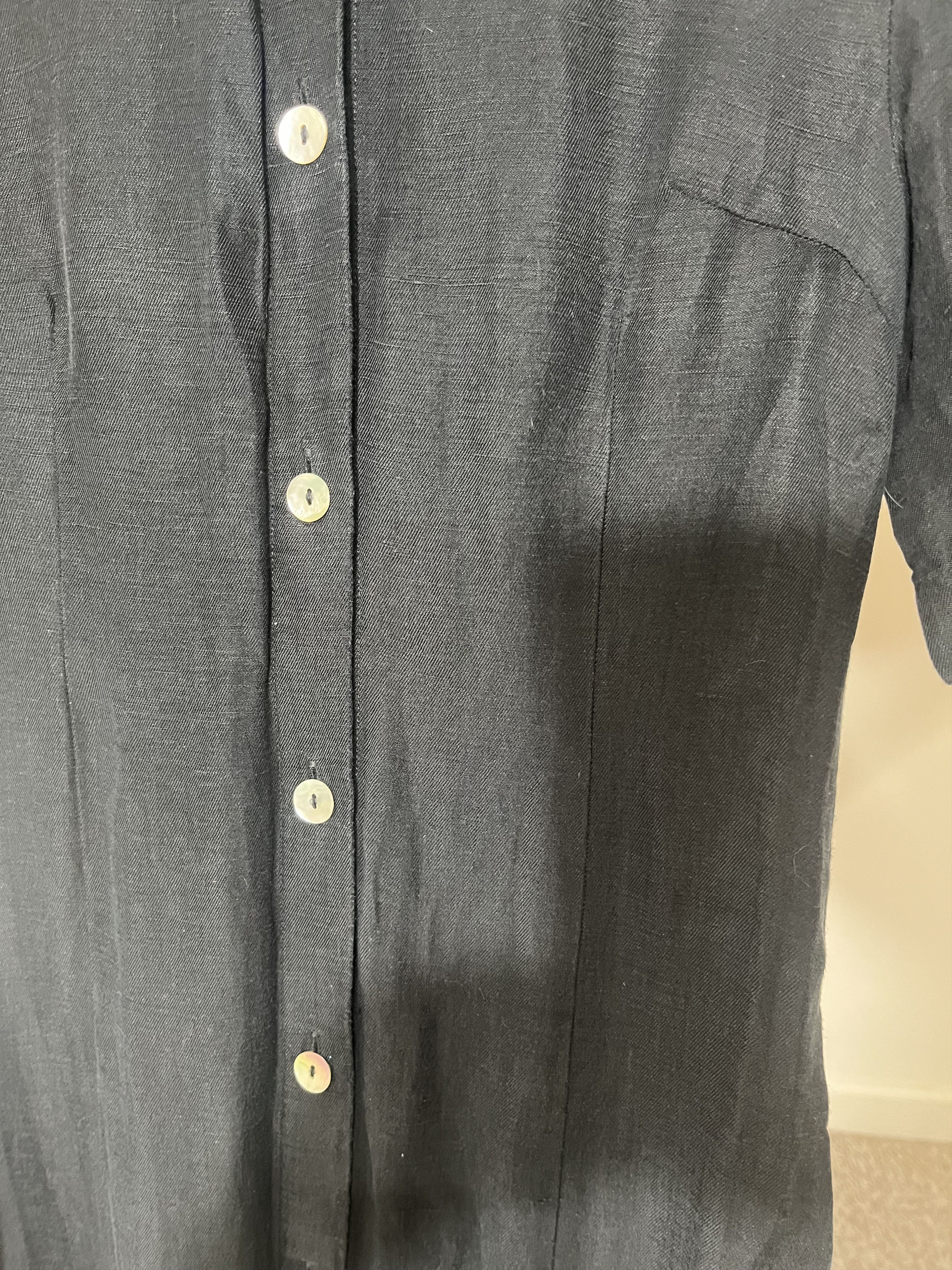 & Other Stories & Other Stories Black Linen Cupro Blend Maxi Dress Size 2 Size XS / US 0-2 / IT 36-38 - 6 Thumbnail
