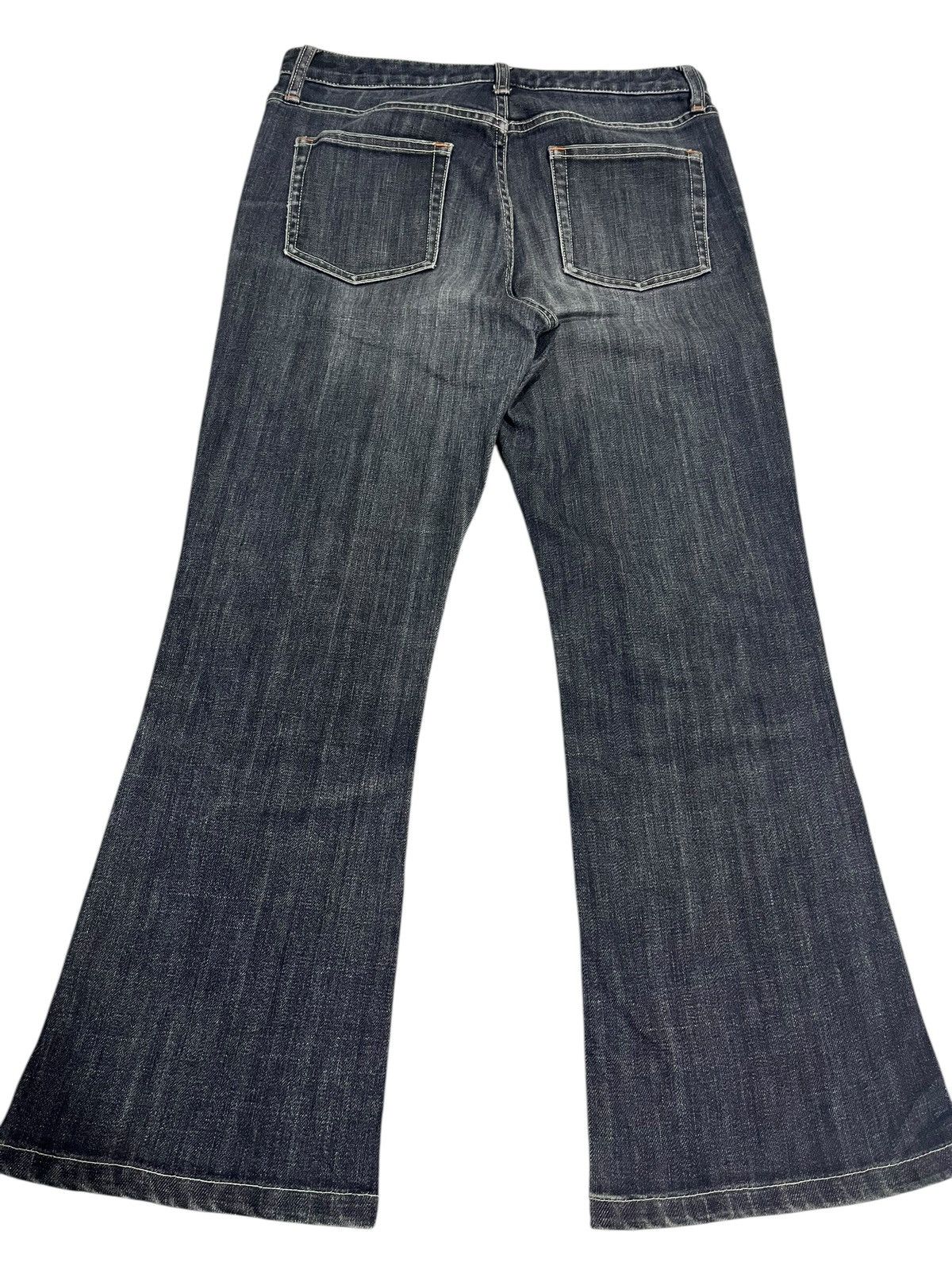 If Six Was Nine FLARE💥 JAPANESE BRAND UNIQLO WASHED Y2K BLACK JEANS Size 31" - 7 Thumbnail