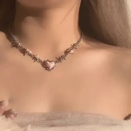 High Sport × Jewelry Pink Thorns Love Heart Necklace Size ONE SIZE - 2 Thumbnail