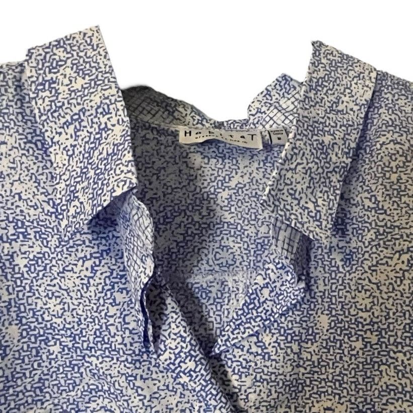 Habitat Habitat Clothes To Live In white blue button down Sz M 18328 Size M / US 6-8 / IT 42-44 - 4 Thumbnail
