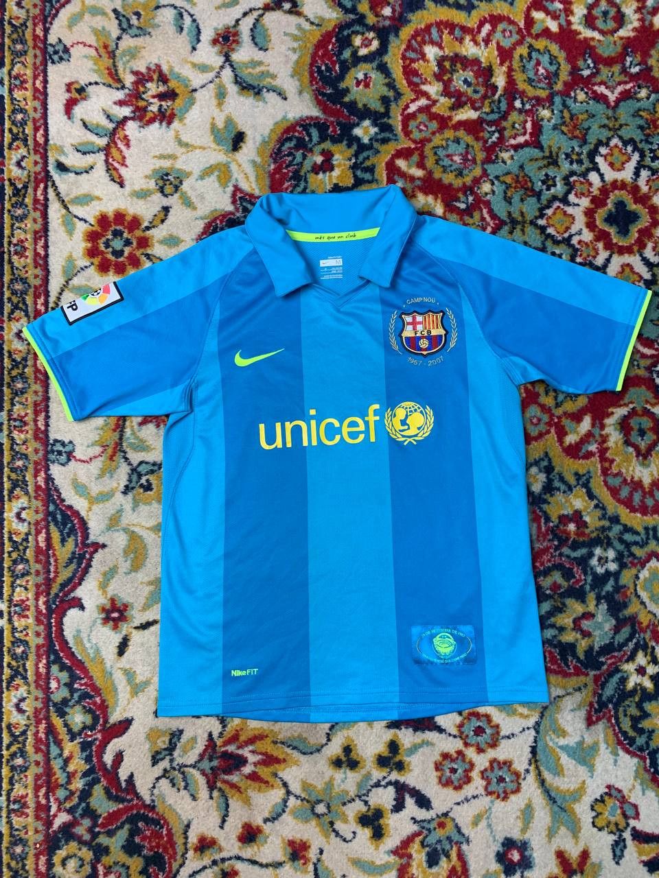 Nike Barcelona Jersey Away football shirt 2007-2008 Blue Nike Size US XS / EU 42 / 0 - 1 Thumbnail