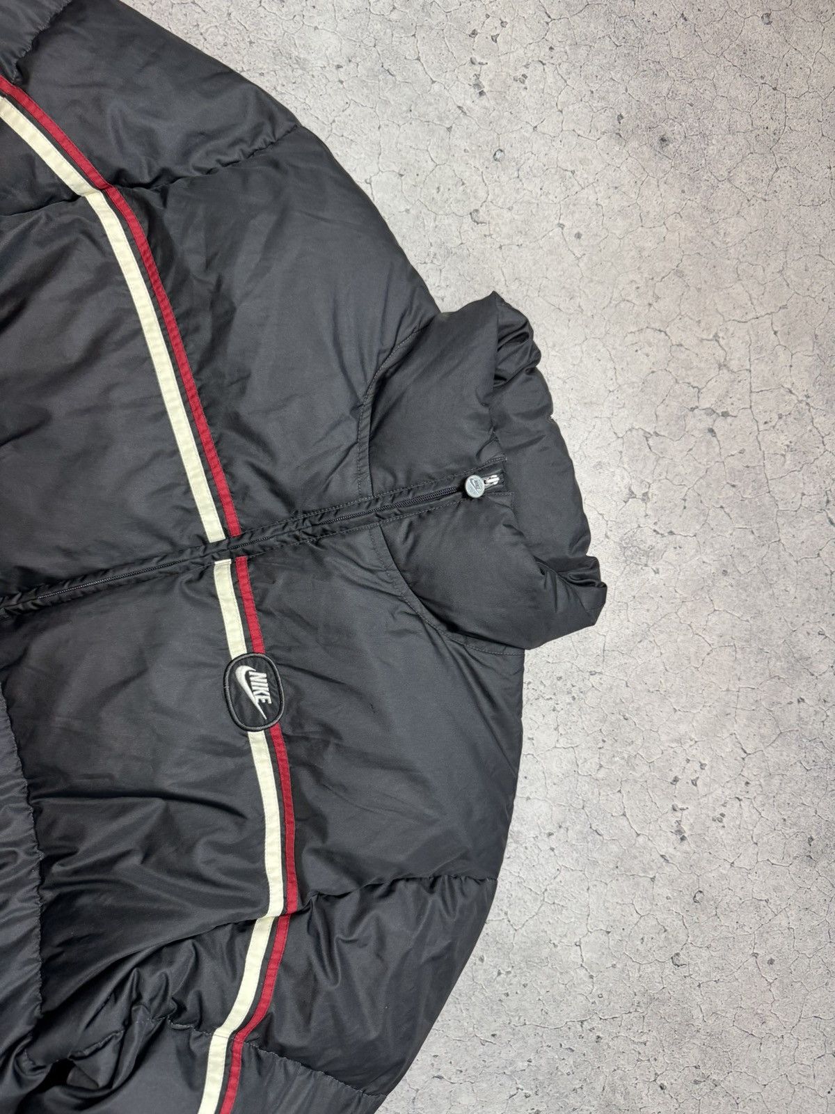 Nike Swoosh Vintage Down Puffer Jacket Y2K Drill Rare Hype