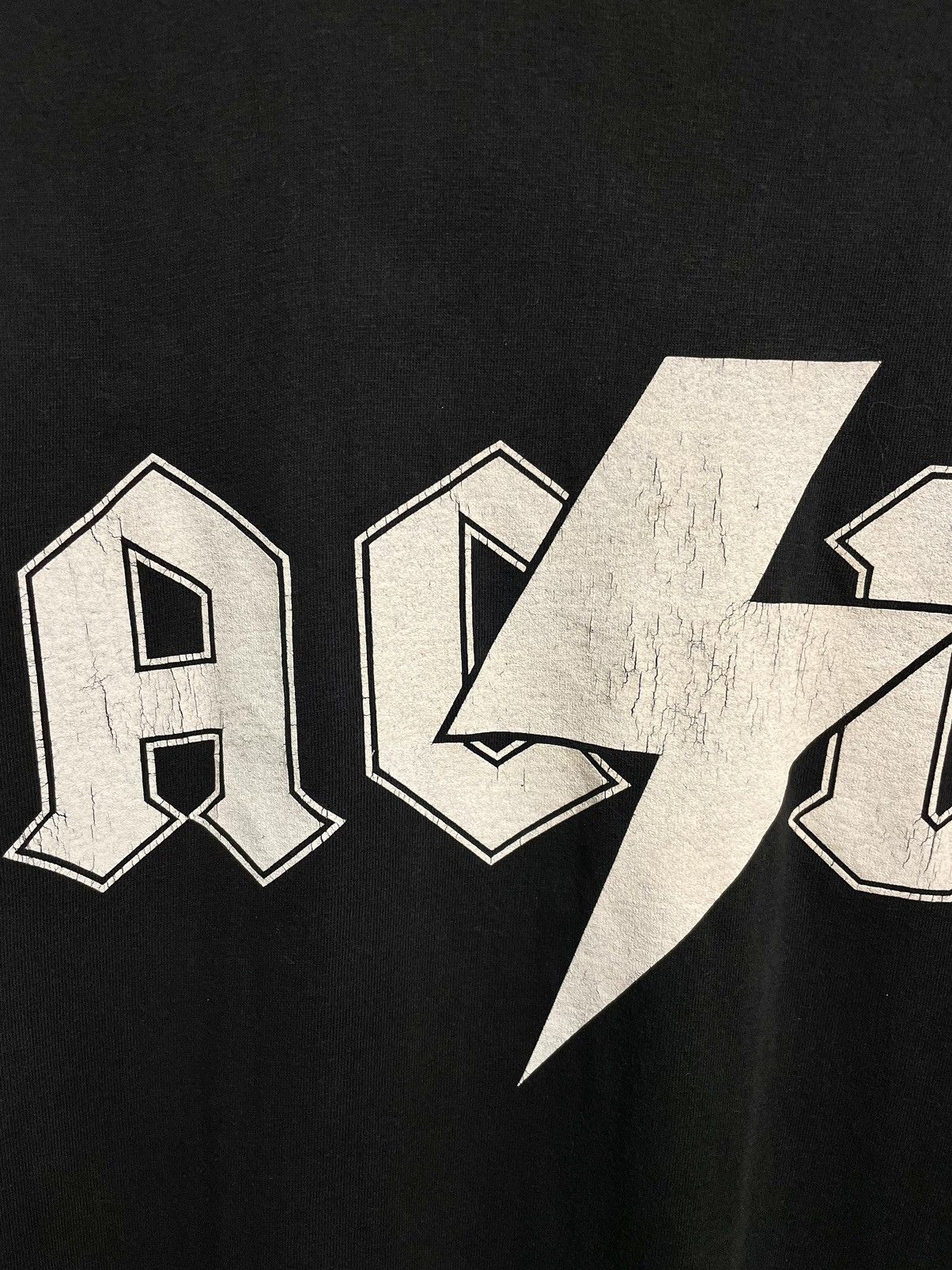Band Tees Vintage 90s AC/DC Rock Metal Band T-Shirt Faded Black Size US XL / EU 56 / 4 - 8 Thumbnail