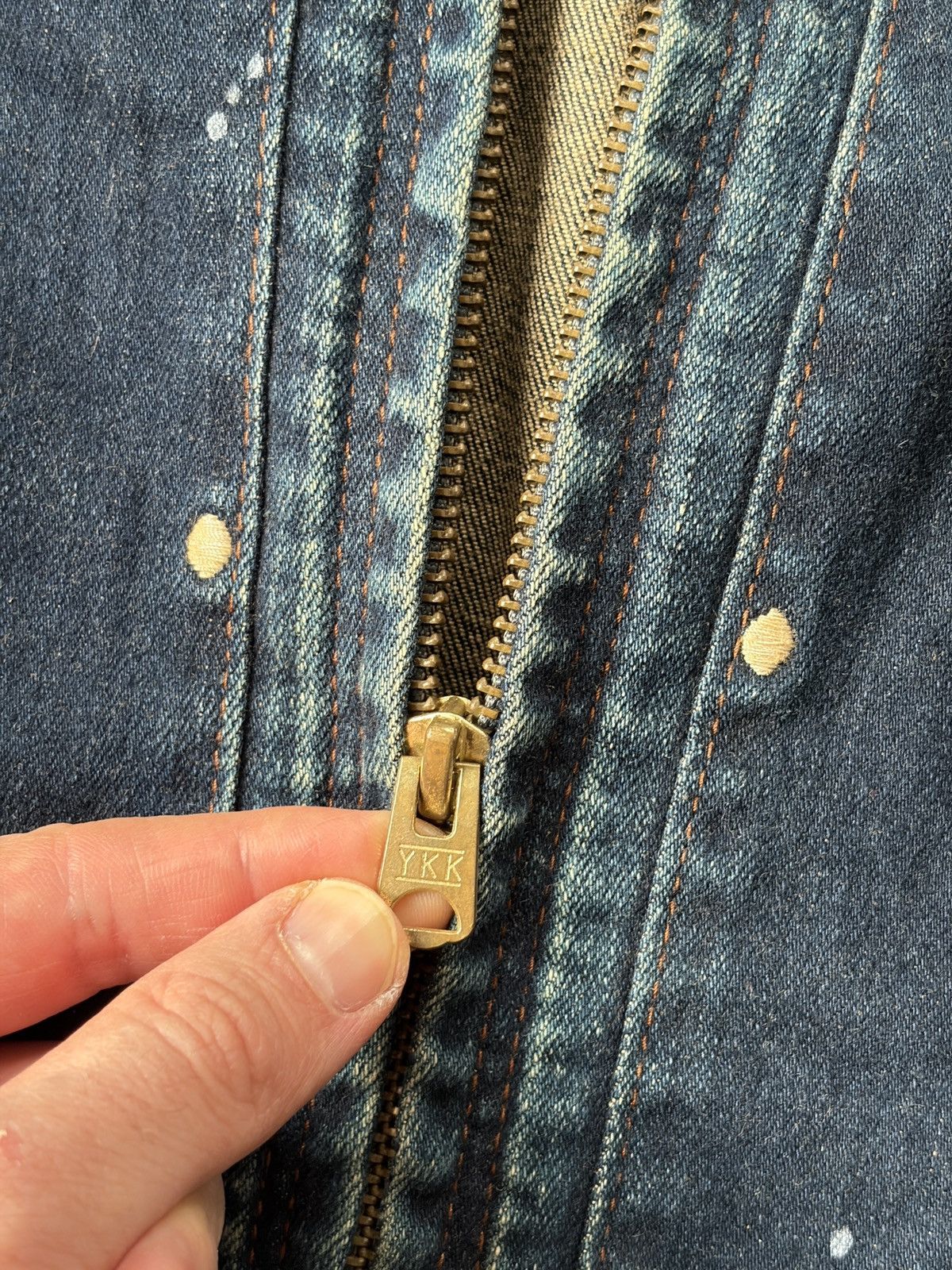 Johnbull Johnbull y2k Style Denim Painter Buckle Cinch Back Jacket Size M / US 6-8 / IT 42-44 - 8 Thumbnail
