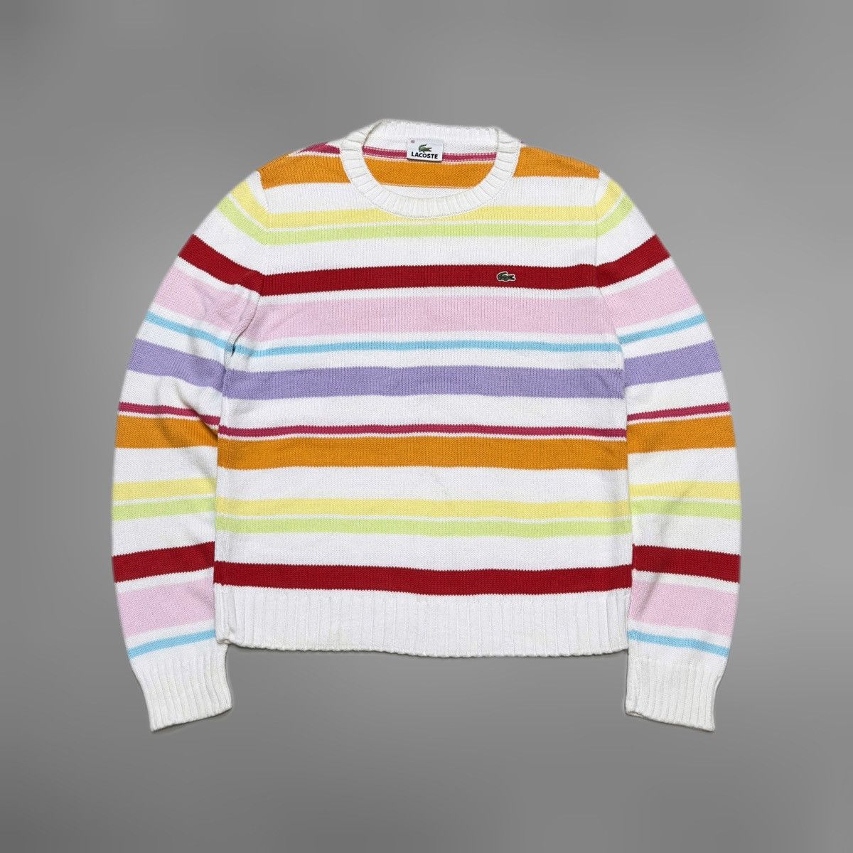 Lacoste Lacoste Vintage Striped knitted Sweater Size M / US 6-8 / IT 42-44 - 1 Thumbnail