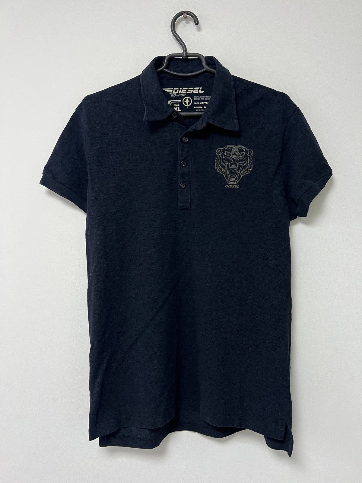 Diesel Vintage Diesel Tiger Polo Shirt Logo Y2K Rare Luxury USA XL Size US XL / EU 56 / 4 - 1 Thumbnail
