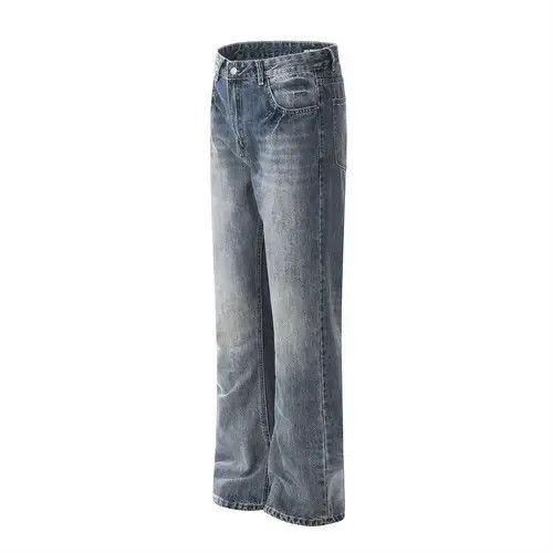 Jean American high street retro washed distressed flared jeans Size US 32 / EU 48 - 2 Thumbnail