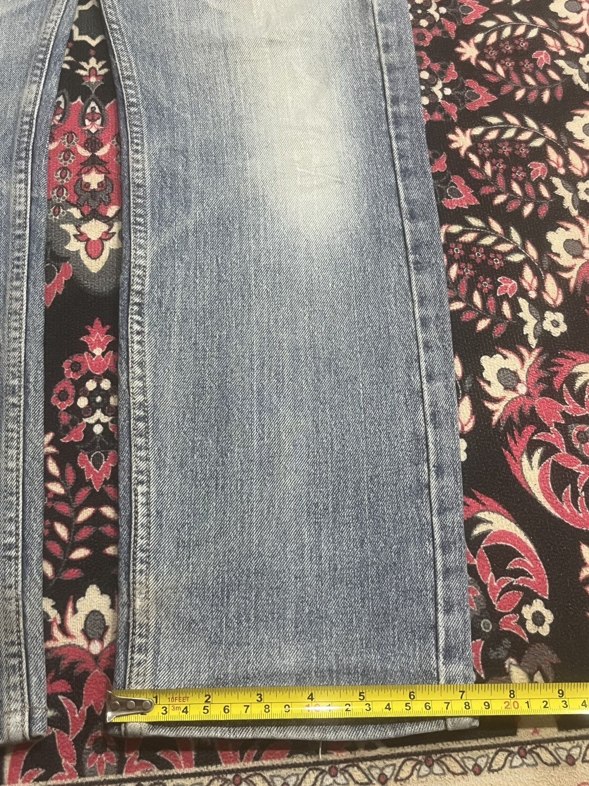 Levi's Y2K Levi’s 505 Blue Washed Distressed Straight Leg Jeans Size US 28 / EU 44 - 16 Thumbnail