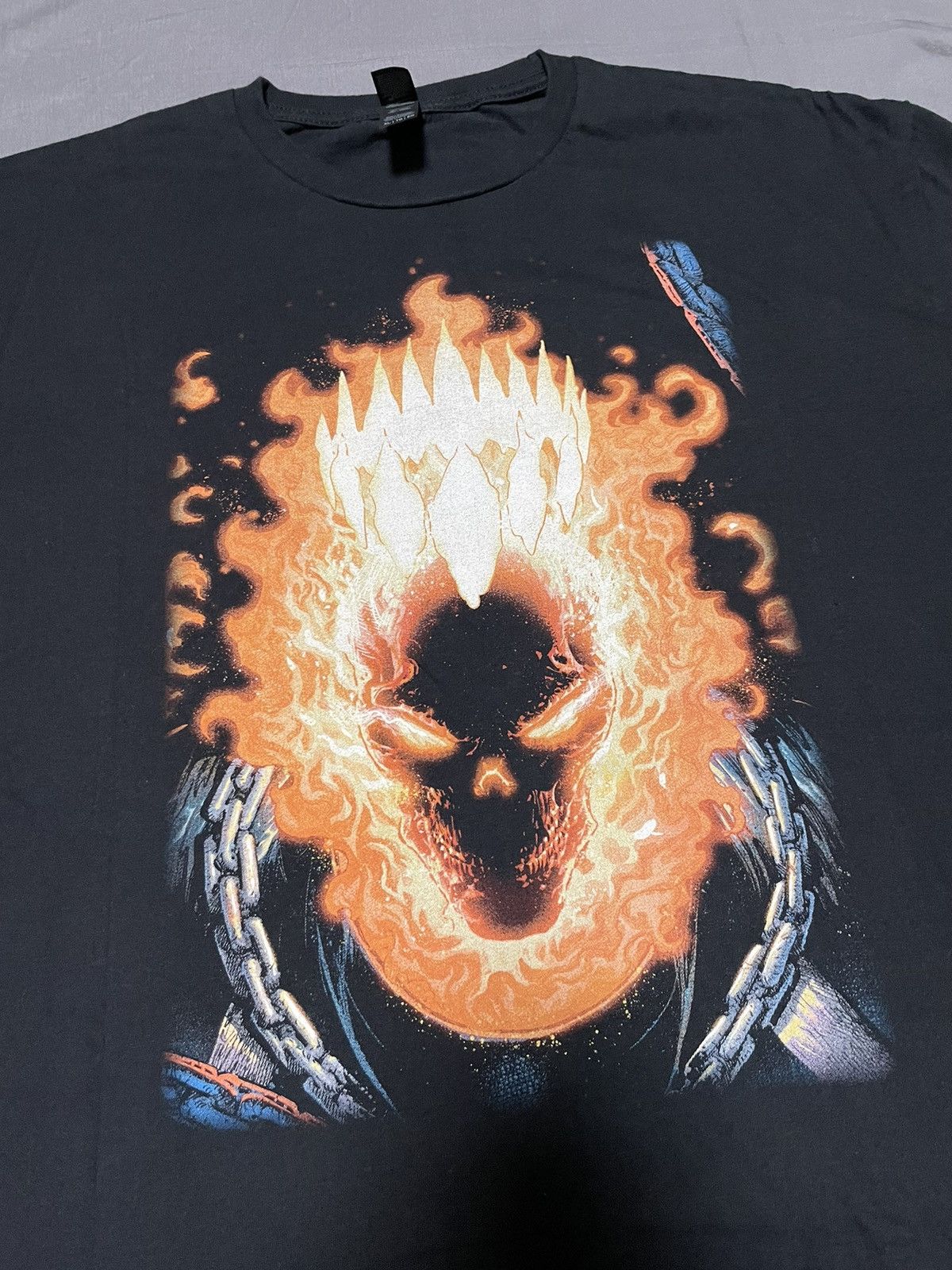 Marvel Comics × Vintage Vintage Marvel Ghost Rider Custom Shirt Size US XL / EU 56 / 4 - 2 Thumbnail