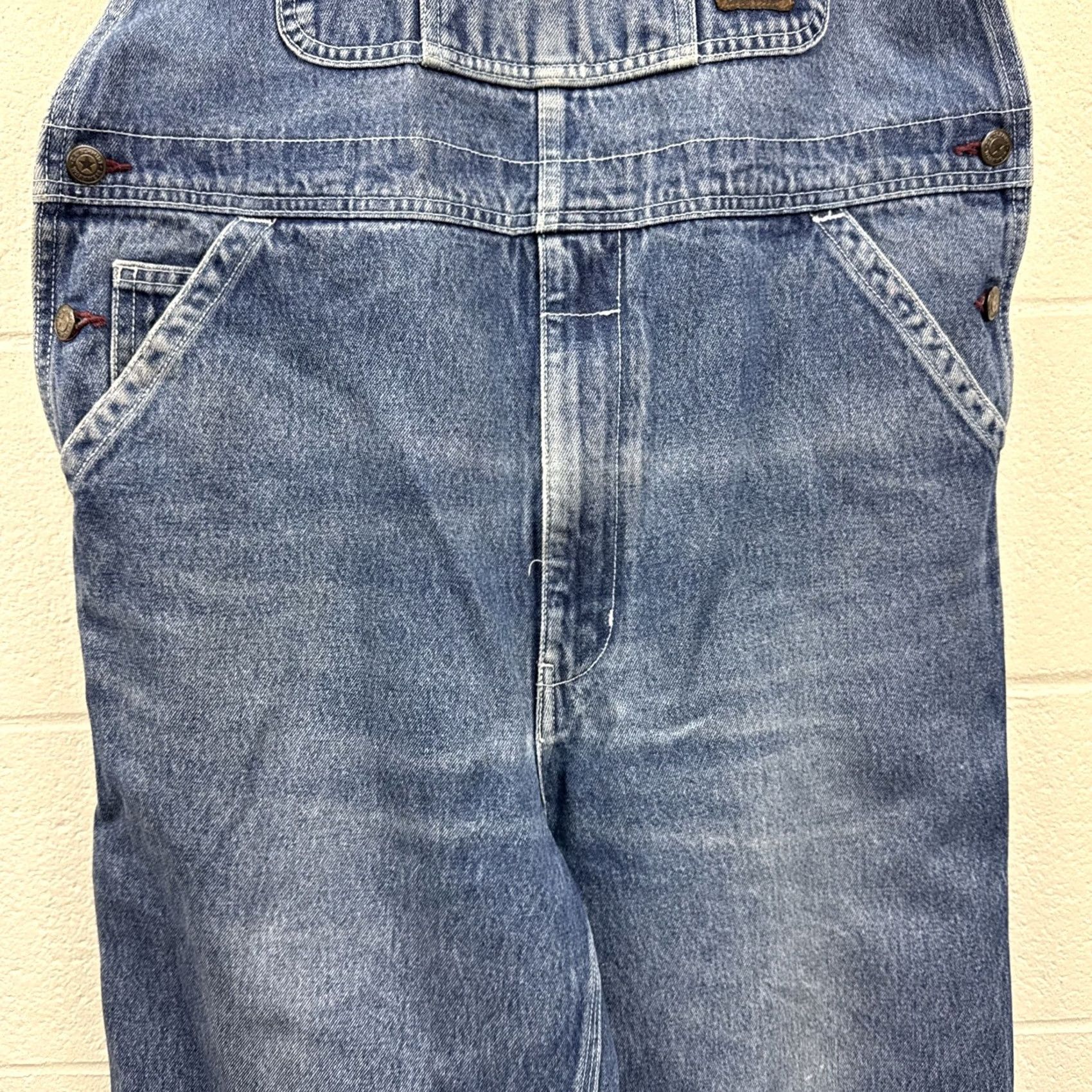 Vintage VINTAGE? No. C.E. Schmidt Bib Overalls Mens 34x30 Blue Denim Carpenter Workwear Utility Shirt Pants Jeans 5-Pocket Design Workwear Grunge 90s Mens Size US 34 / EU 50 - 7 Thumbnail
