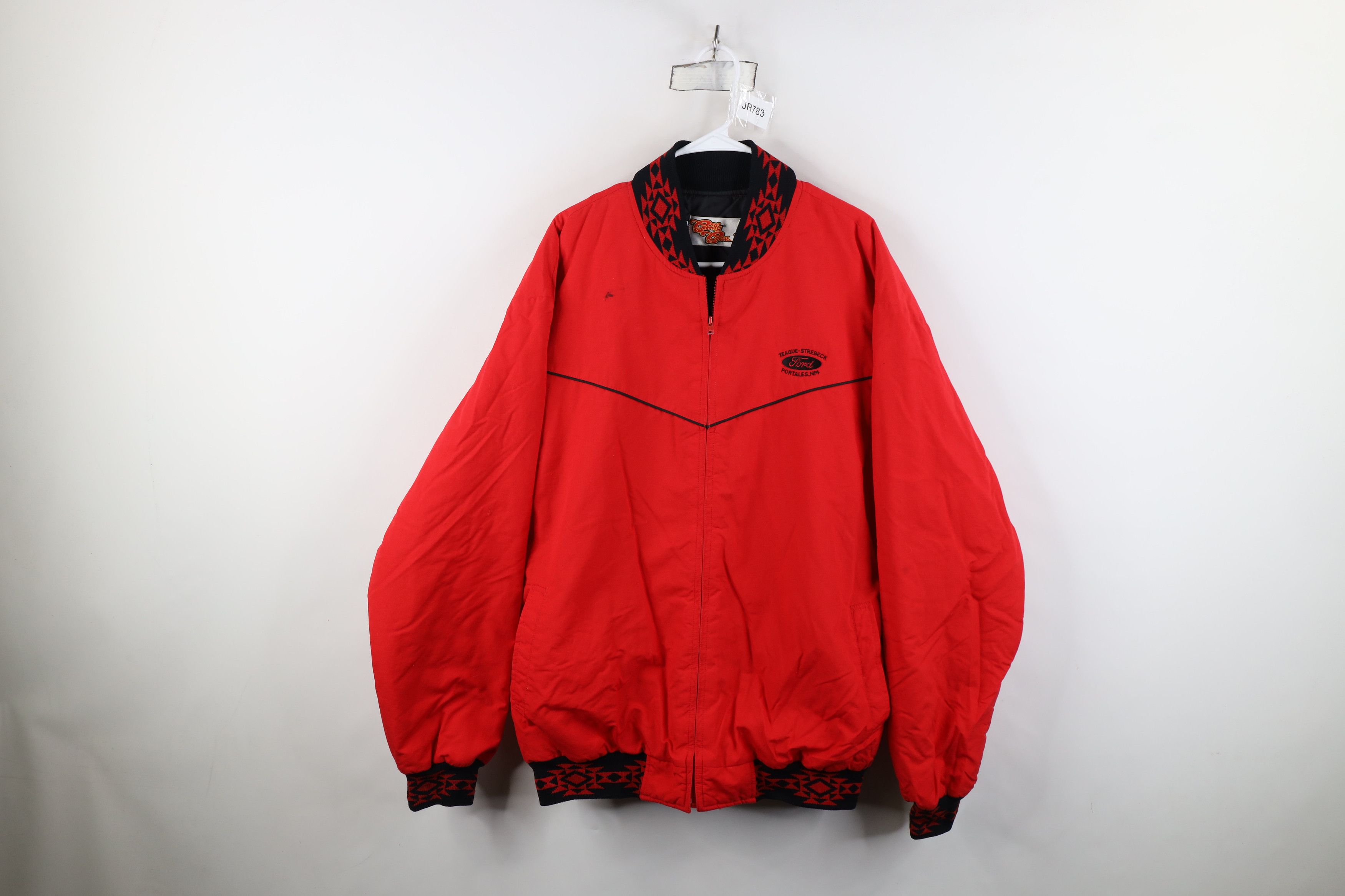 Vintage Vintage 90s Ford Motor Co Southwestern Quilted Bomber Jacket Size US XL / EU 56 / 4 - 1 Thumbnail