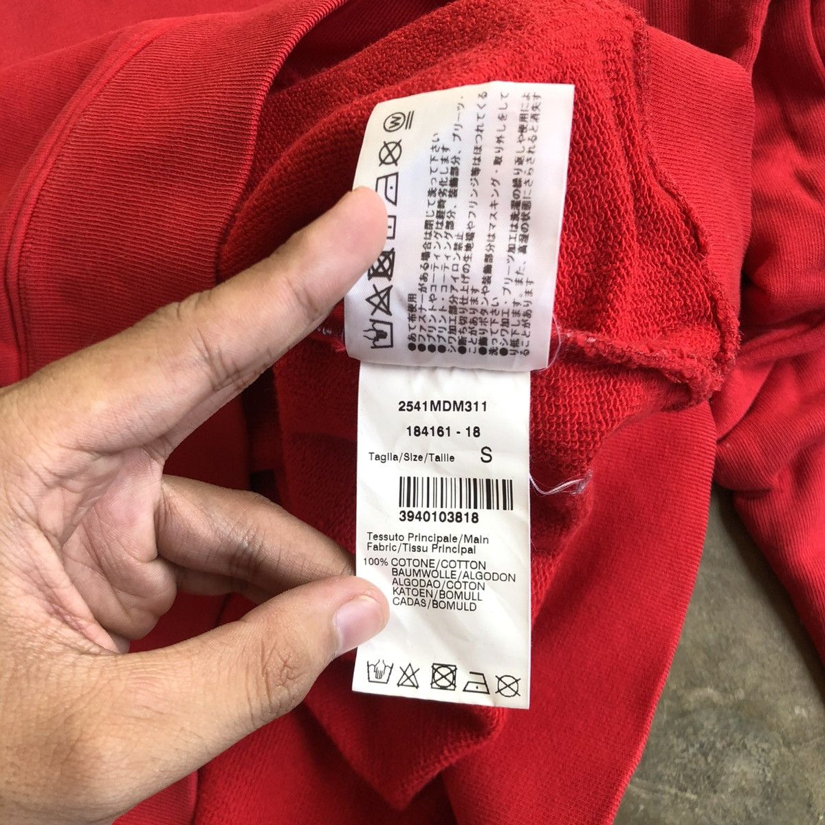 MSGM 🇮🇹 MSGM Milano Italy Big Logo Hoodie Red Luxury Designer Size US XL / EU 56 / 4 - 14 Thumbnail