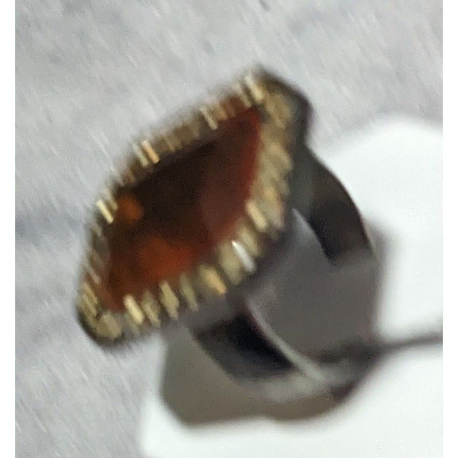 Other Vintage Topaz Glass Rhinestone Gemmed Statement Ring Size 6 Size ONE SIZE - 12 Thumbnail