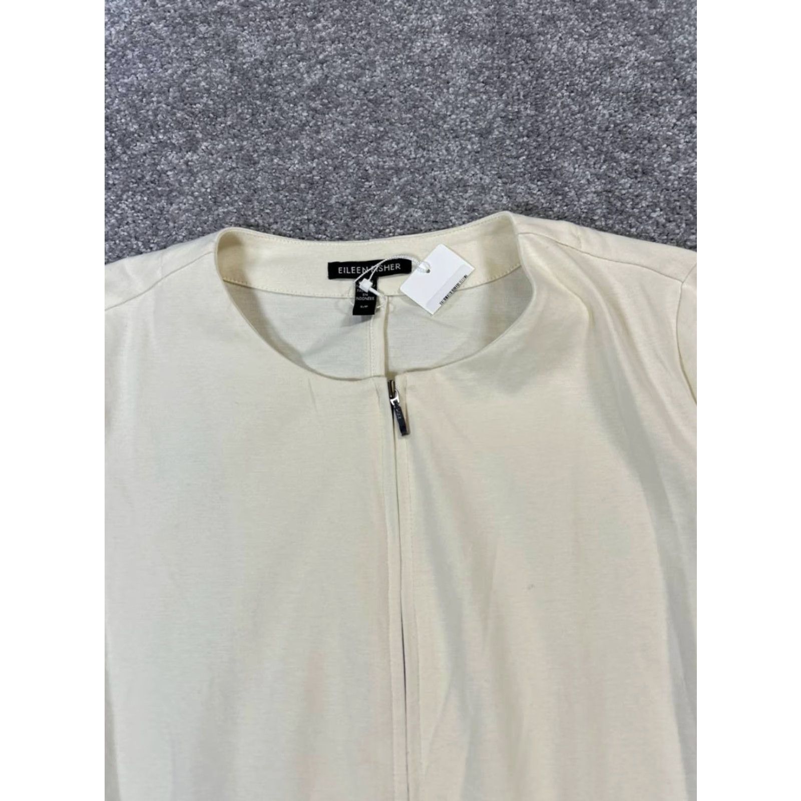 Eileen Fisher Eileen Fisher Sweater Womens Small Ivory Full Zip New Size S / US 4 / IT 40 - 2 Thumbnail