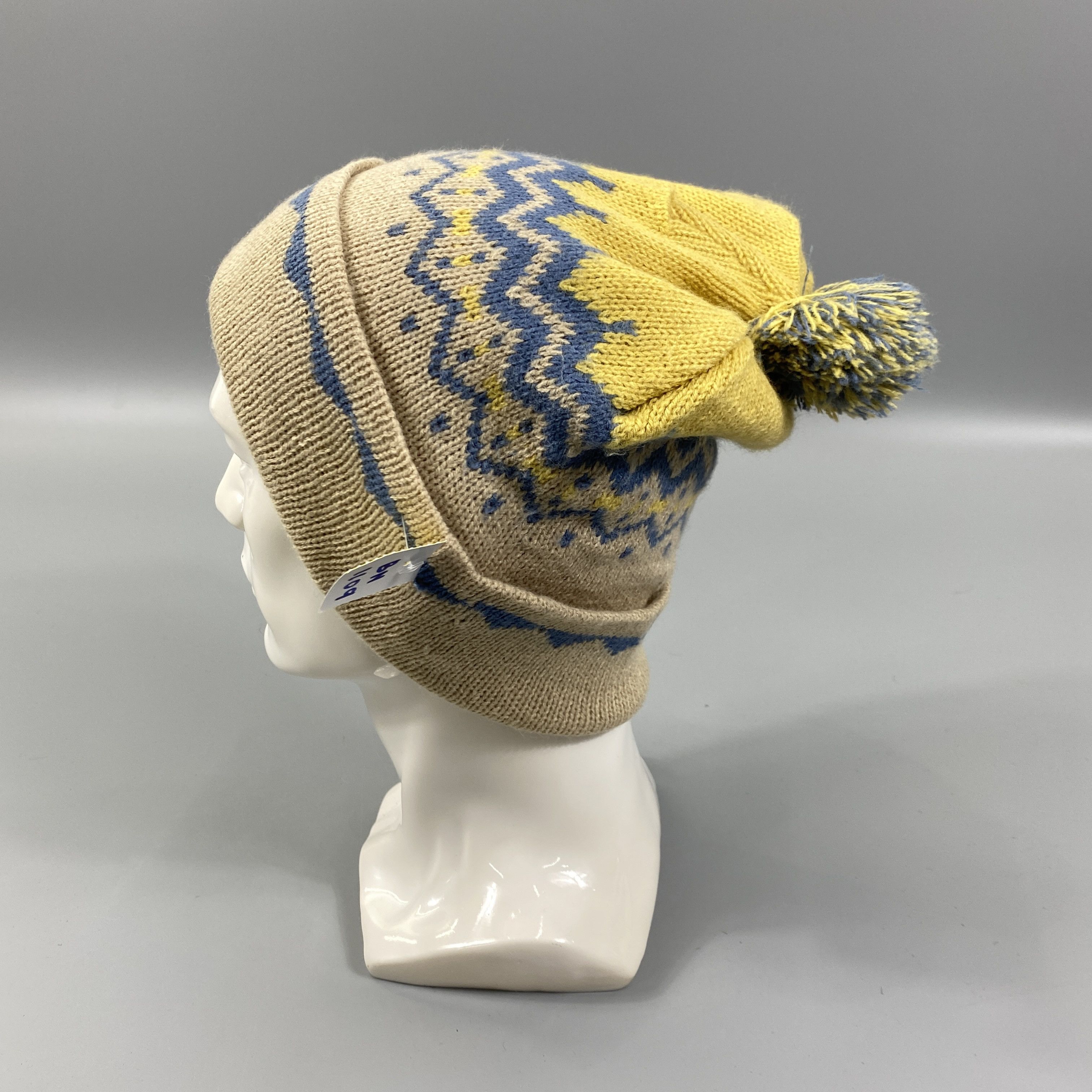 Japanese Brand Pattern Snow Cap Beanie Hat Pom Pom -BN1109 Size ONE SIZE - 1 Thumbnail