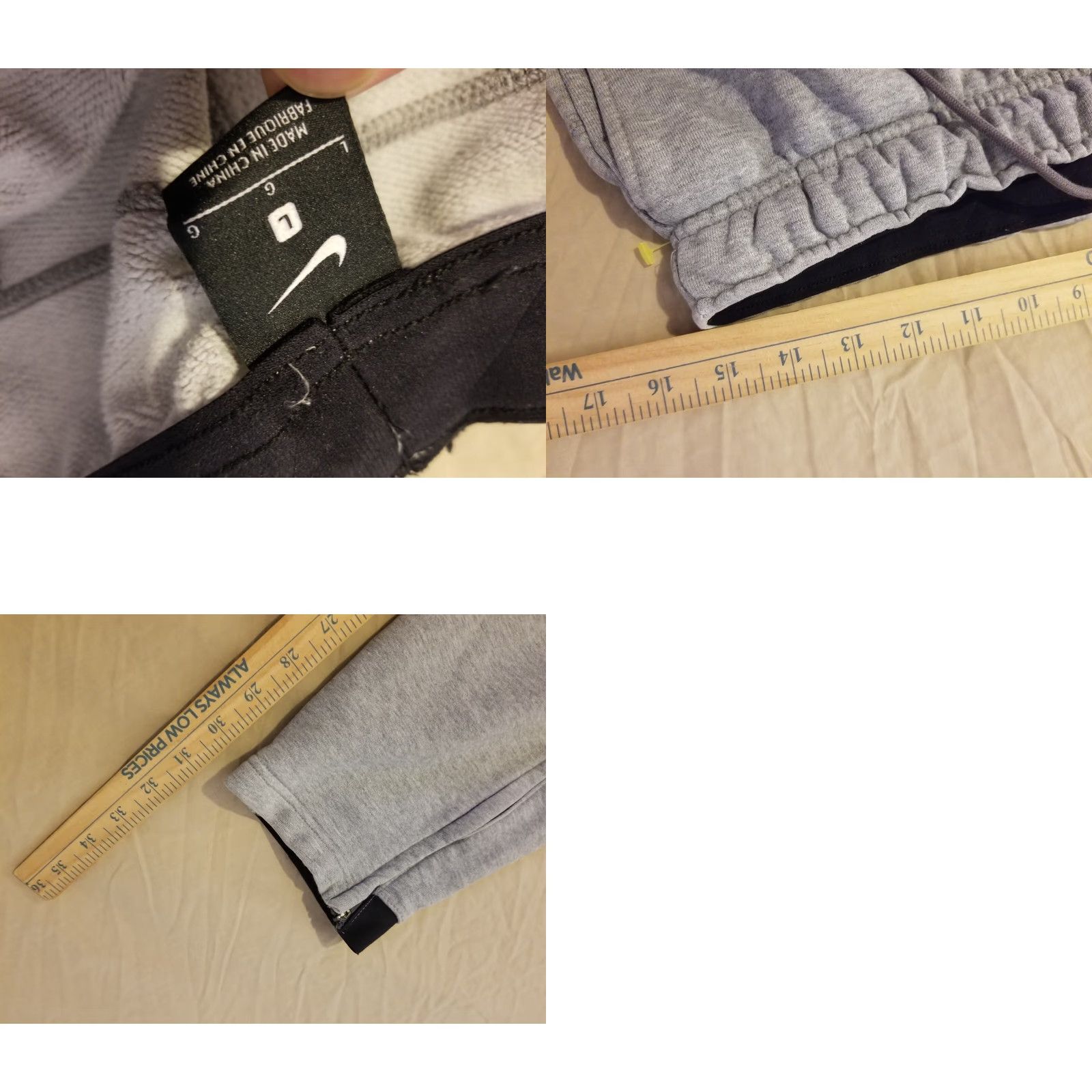 Nike VINTAGE Mens Nike West Virginia Mountaineer Pants L Gray Athletic Jogger Mens Size US 33 - 8 Thumbnail