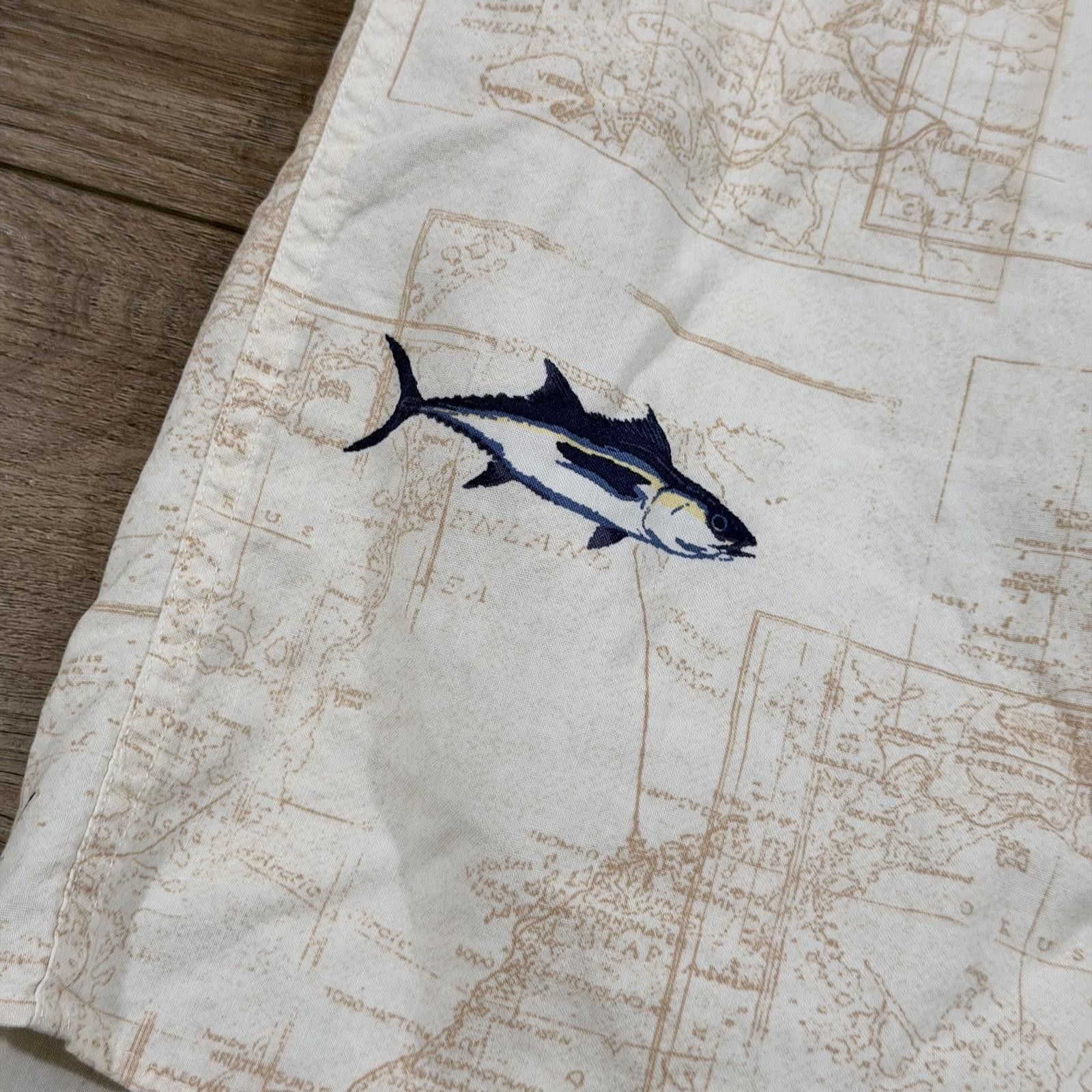 Puritan Vintage 90s Puritan Art Fish Map Button Up All Over Print Size US M / EU 48-50 / 2 - 2 Thumbnail