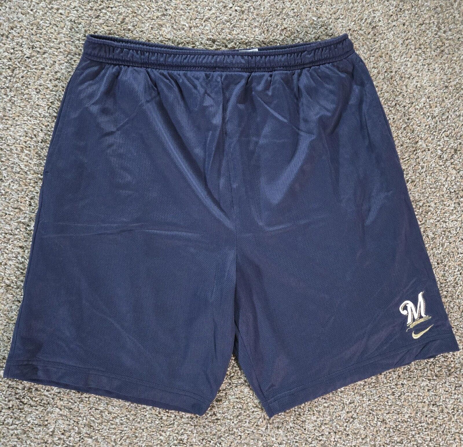 Nike Nike Genuine Merchandise Milwaukee Brewers Shorts Sz M Size US 32 / EU 48 - 1 Thumbnail