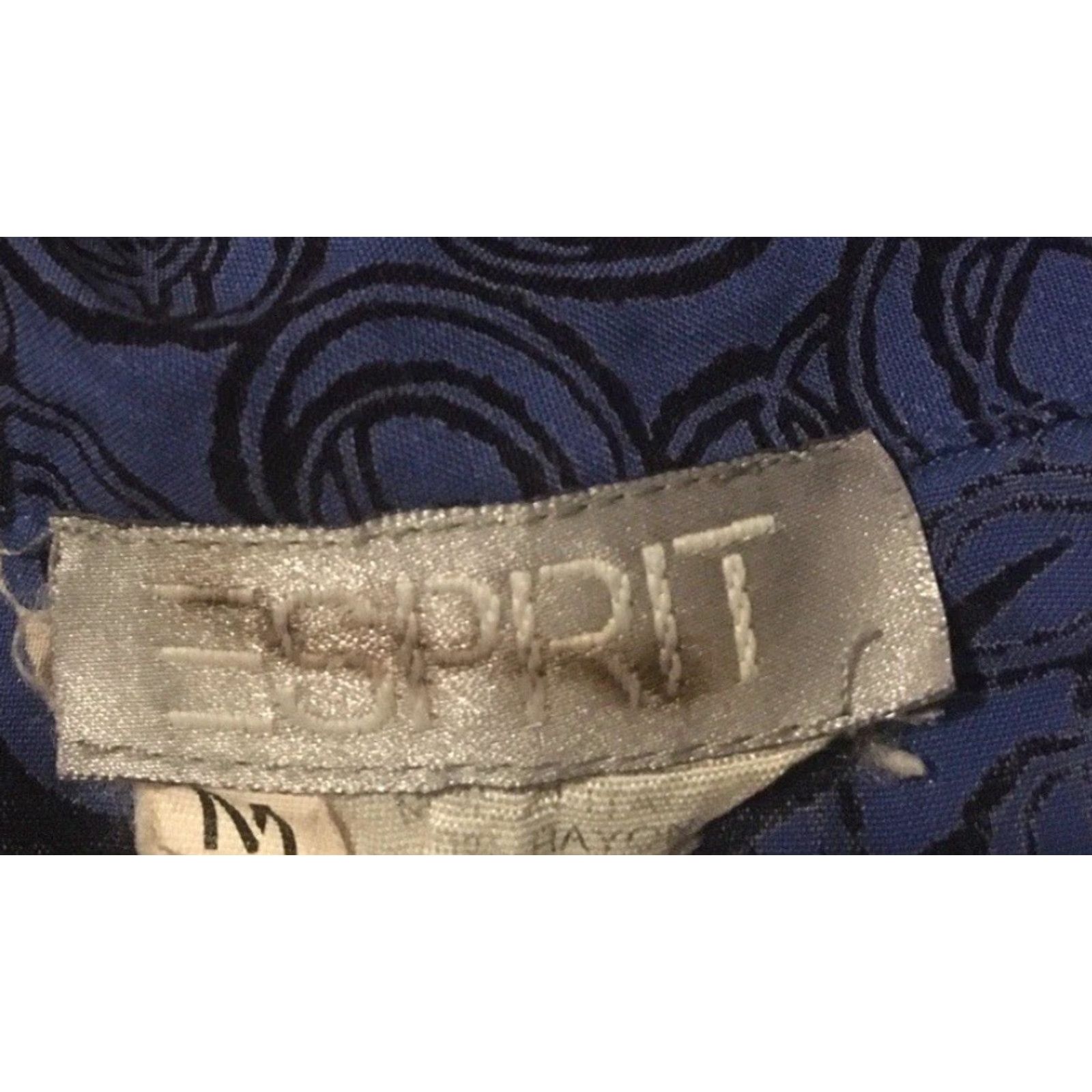 Esprit Vtg 90s Esprit Abstract Art All Over Print Button-Up Women’s M Blue Shirt Size M / US 6-8 / IT 42-44 - 3 Thumbnail