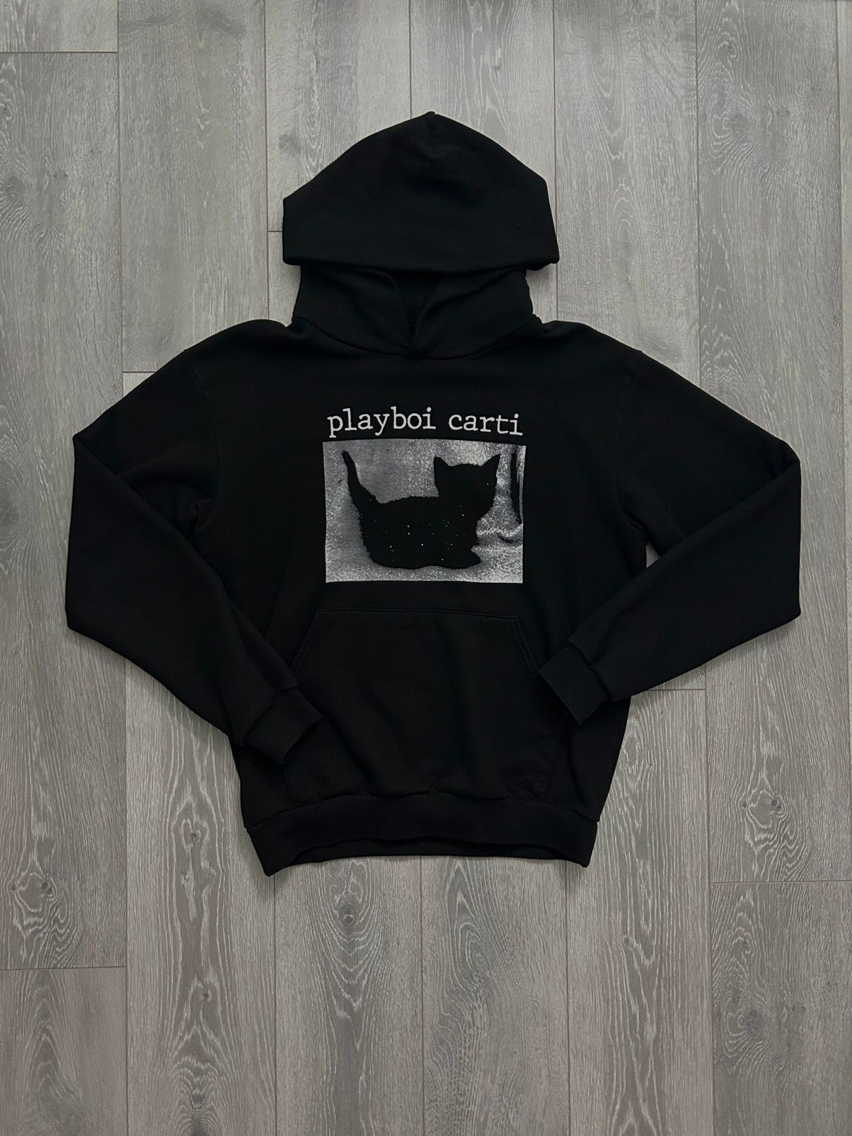 Pre-owned Playboi Carti Carti Cat Hoodie In Black