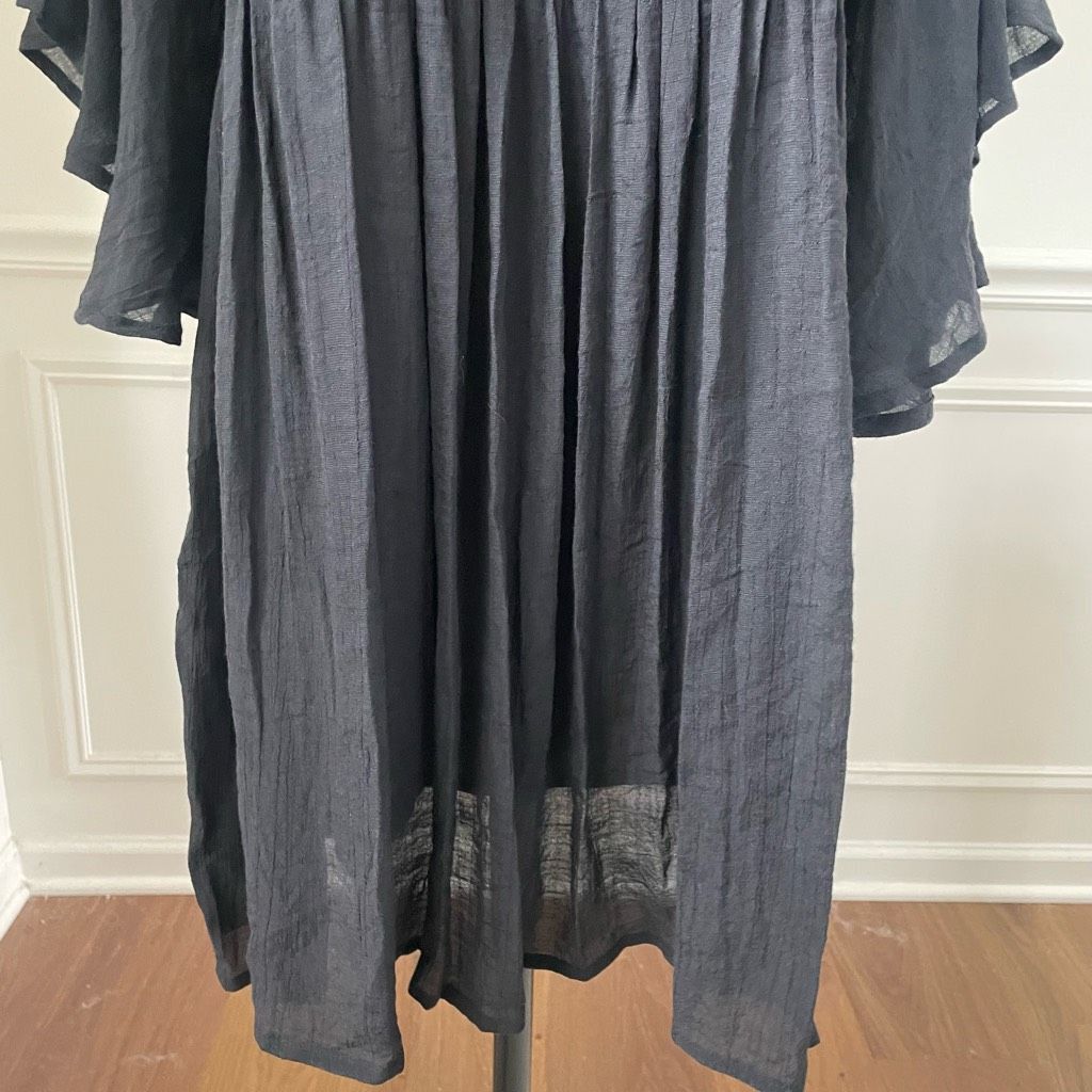 NWT Umgee Black Embroidered Trumpet Sleeve Dress S - ilac.rochib.com