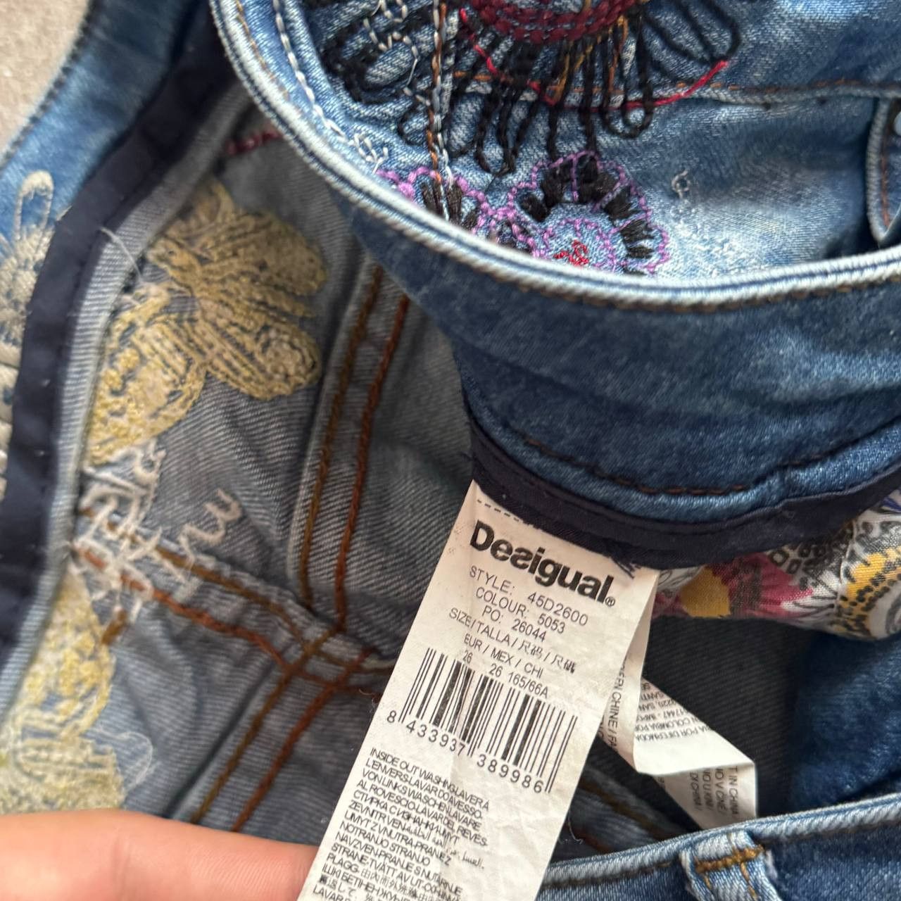 Desigual × Japanese Brand × Vintage Y2K Desigual Vintage Amazing Skinny Cuffed Jeans Size 27" / US 4 / IT 40 - 11 Thumbnail