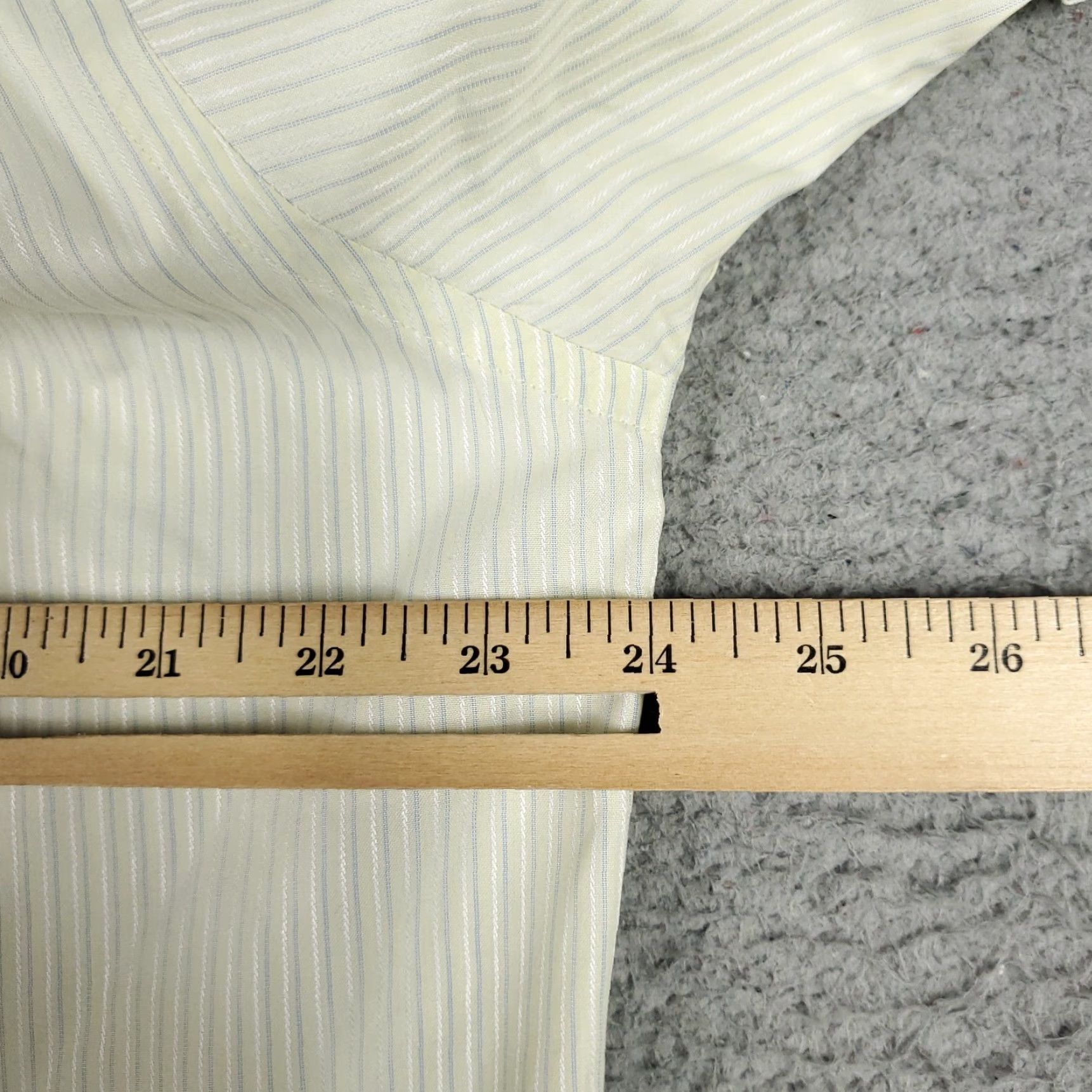 Abercrombie & Fitch Abercrombie & Fitch Button-Up Shirt Mens Size 17.5 Yellow Striped Long Sleeve Classic Preppy Size US XL / EU 56 / 4 - 6 Thumbnail