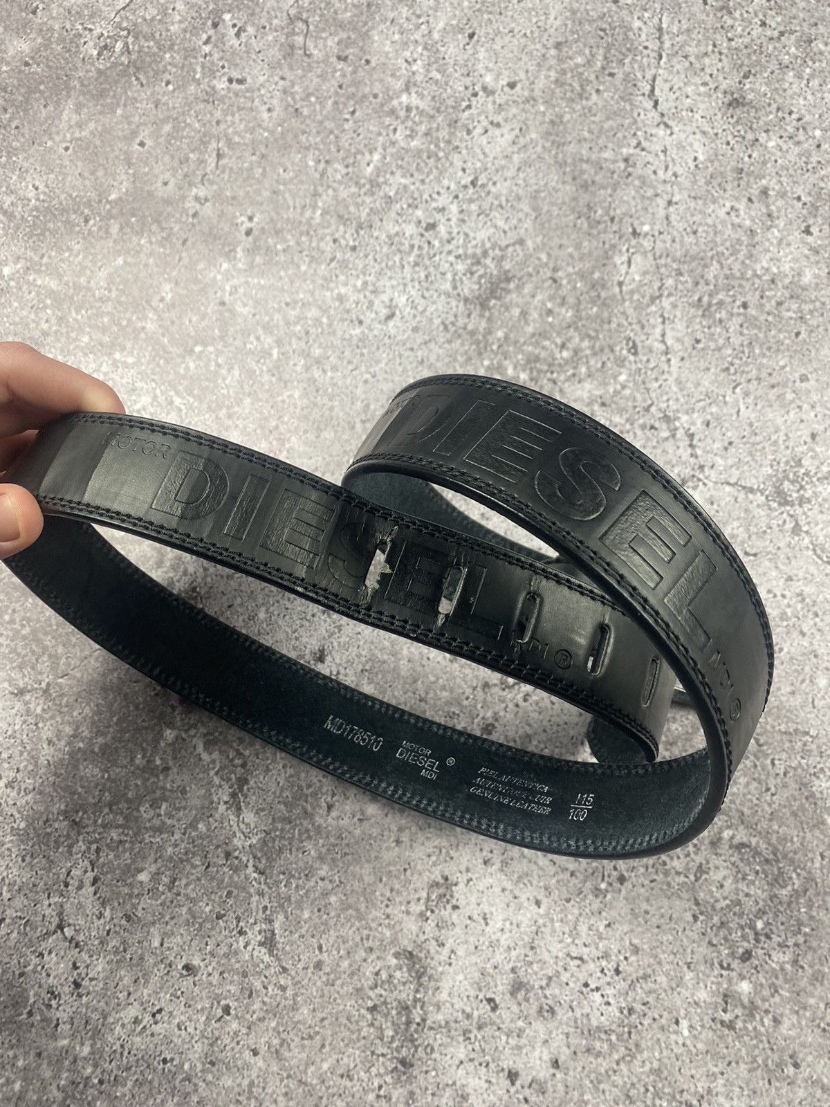 Diesel × Japanese Brand × Vintage Vintage Y2K Diesel Logo Real leather Motor Belt monogram Size ONE SIZE - 5 Thumbnail