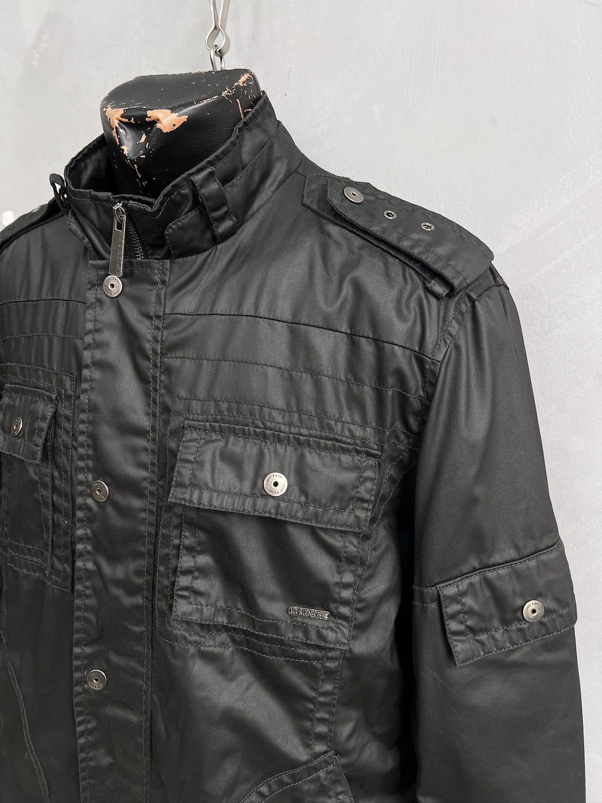 14th Addiction Hedi slimane style waxed zipper gothic avant garde jacket Size US M / EU 48-50 / 2 - 2 Thumbnail