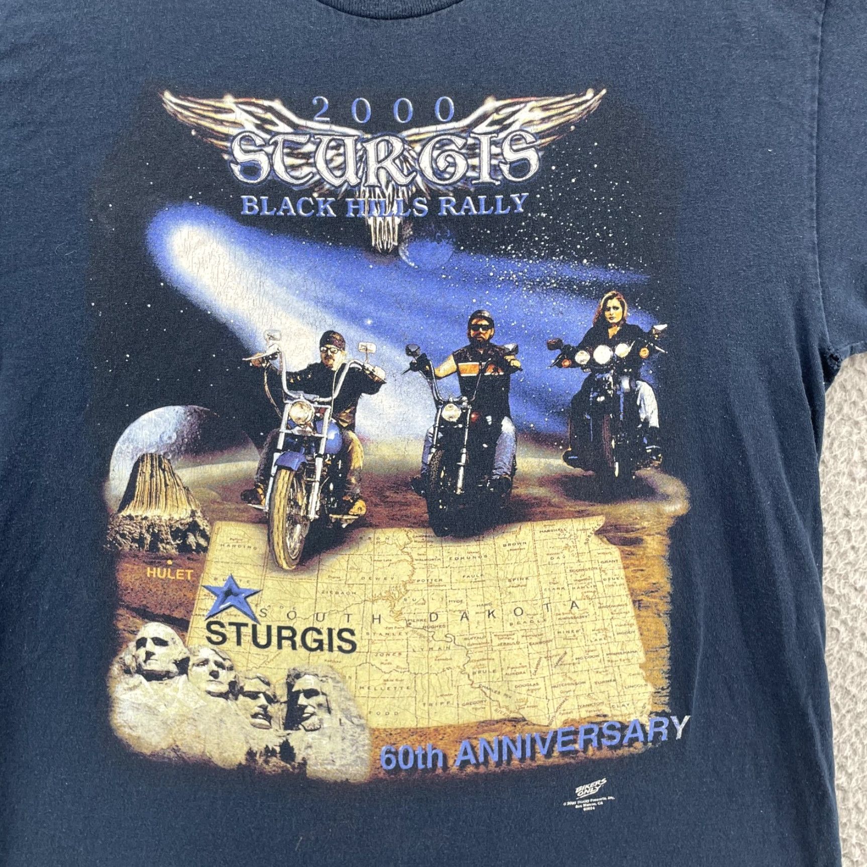Vintage VTG Sturgis Motorcycle Rally T-Shirt Large Navy USA Eagle Y2k Biker Streetwear Shirt Men L Navy Eagle USA Y2k Biker Streetwear Size US L / EU 52-54 / 3 - 2 Thumbnail