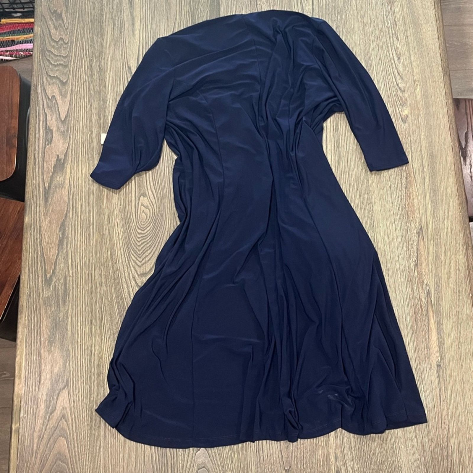 Vintage NWT Kiyonna Miranda Ruffle Wrap Dress Midi Size 2X Size S / US 4 / IT 40 - 7 Thumbnail