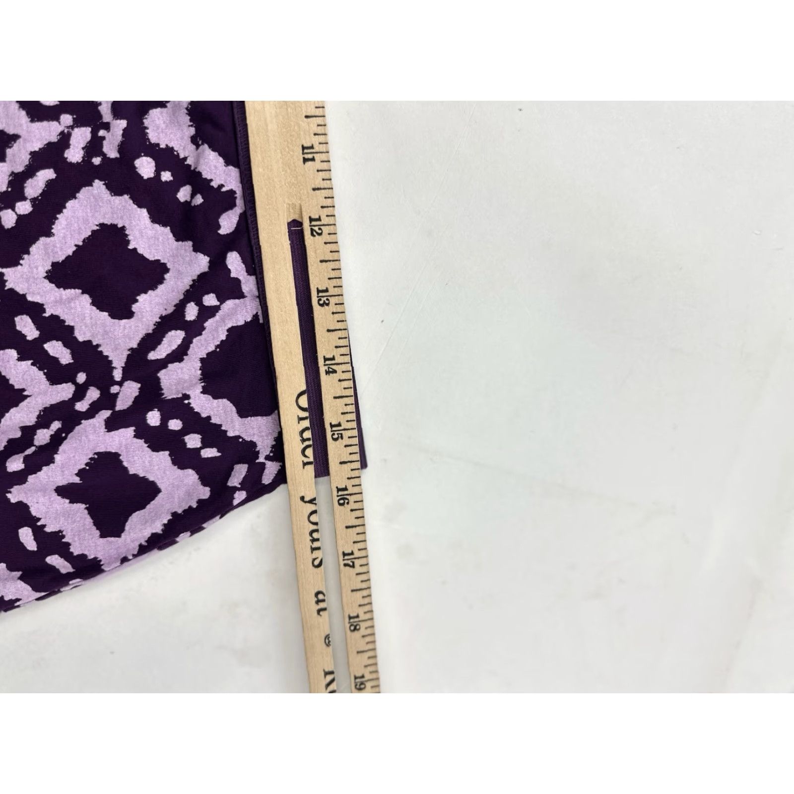 Vintage Fresh Produce Skirt Women L Maxi Purple Gray Geometric Side Slit A-Line Beach Bohemian Casual Travel Tall Long Knit Rayon Spandex Elastic Waist Size 36" / US 14 / IT 50 - 5 Thumbnail