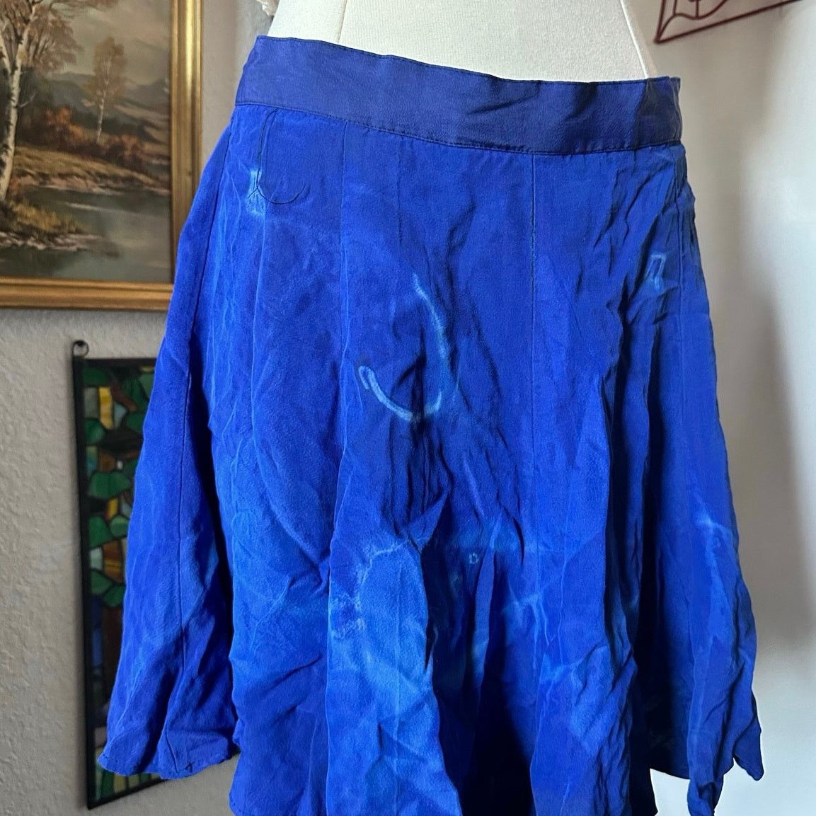 Other lasting impressions blue tie dye flare skirt Size 27" / US 4 / IT 40 - 2 Thumbnail