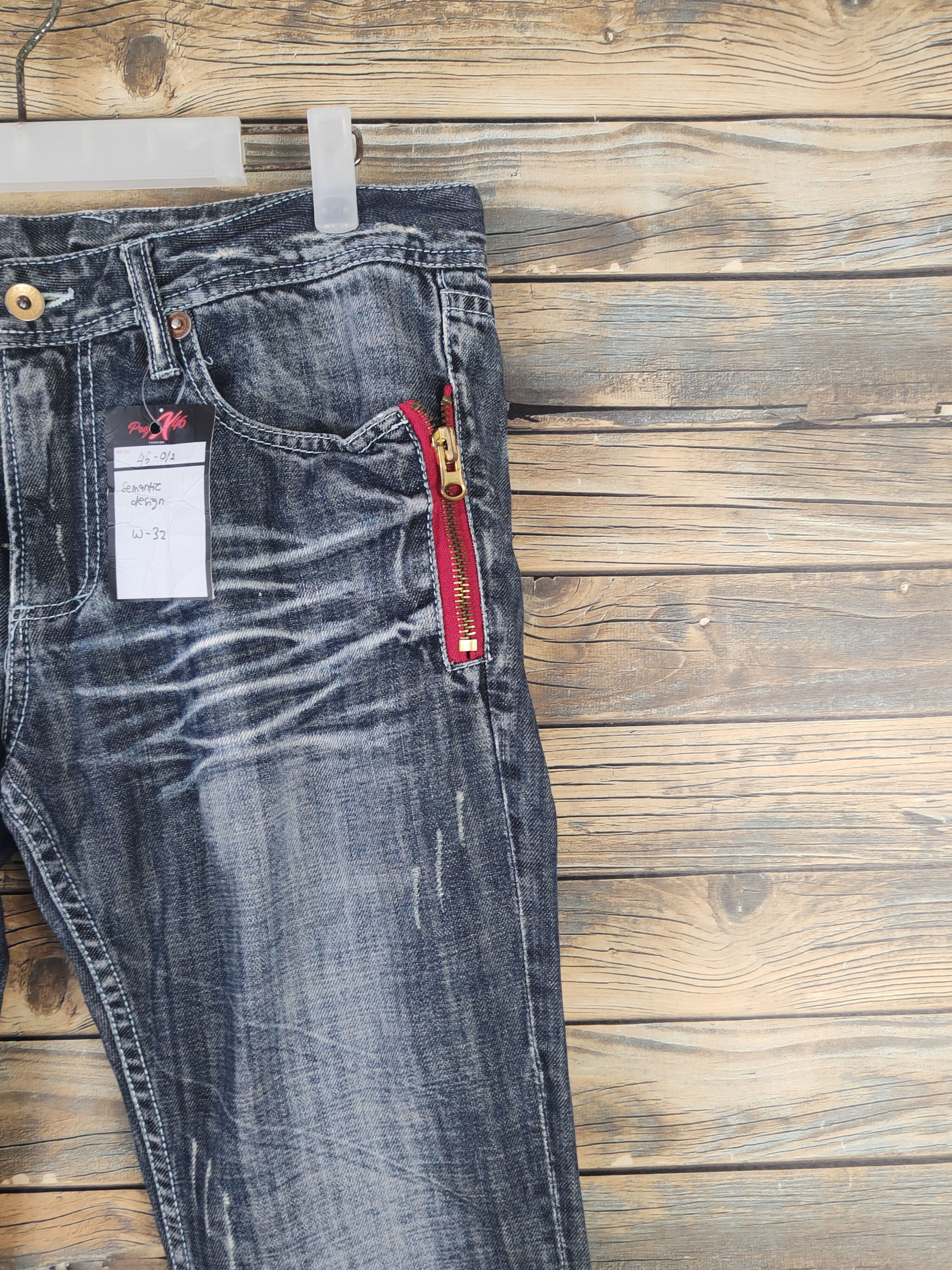 semanticdesign DL Semanticdesign Dark Blue Distressed Ripped Jeans #46-012 Size US 32 / EU 48 - 5 Thumbnail