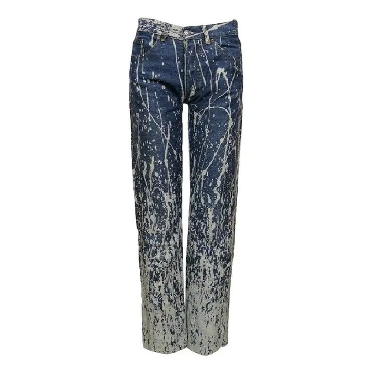 Jean Paul Gaultier 90s Archive JPG Bleach Paint Splatter Pollock Jeans Denim Size US 30 / EU 46 - 6 Thumbnail