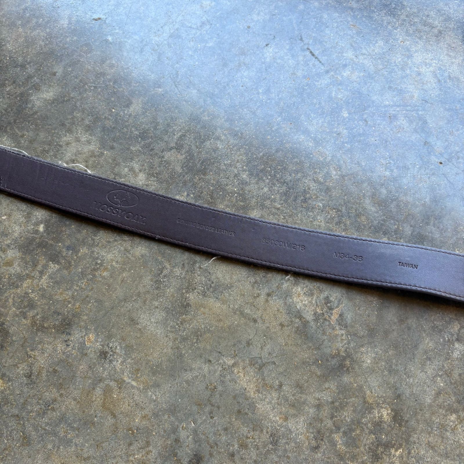 Mossy Oaks Vintage Mossy Oak Camo Leather Belt Size 34 - 2 Thumbnail