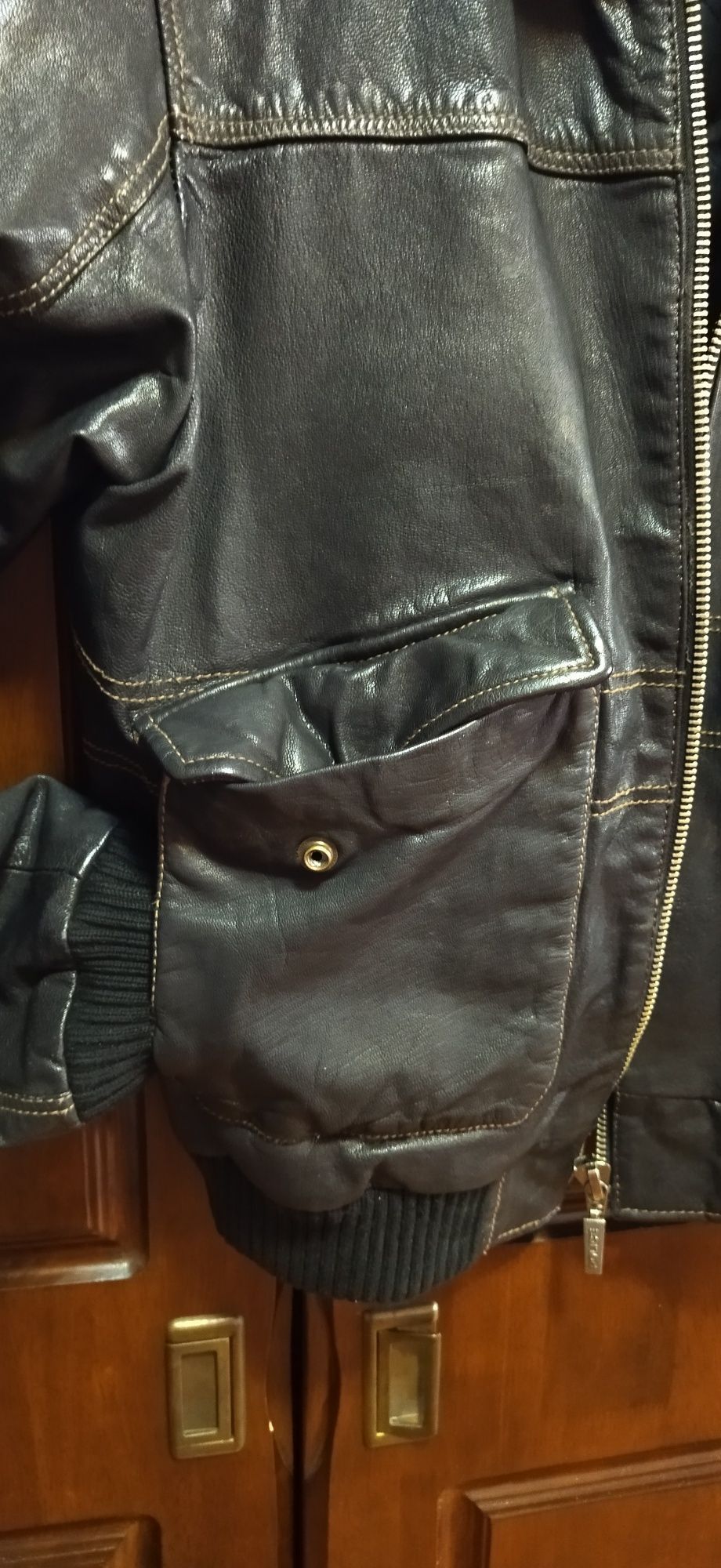 Vintage Vitnage Police Aviator Leather Jacket Size US M / EU 48-50 / 2 - 5 Thumbnail