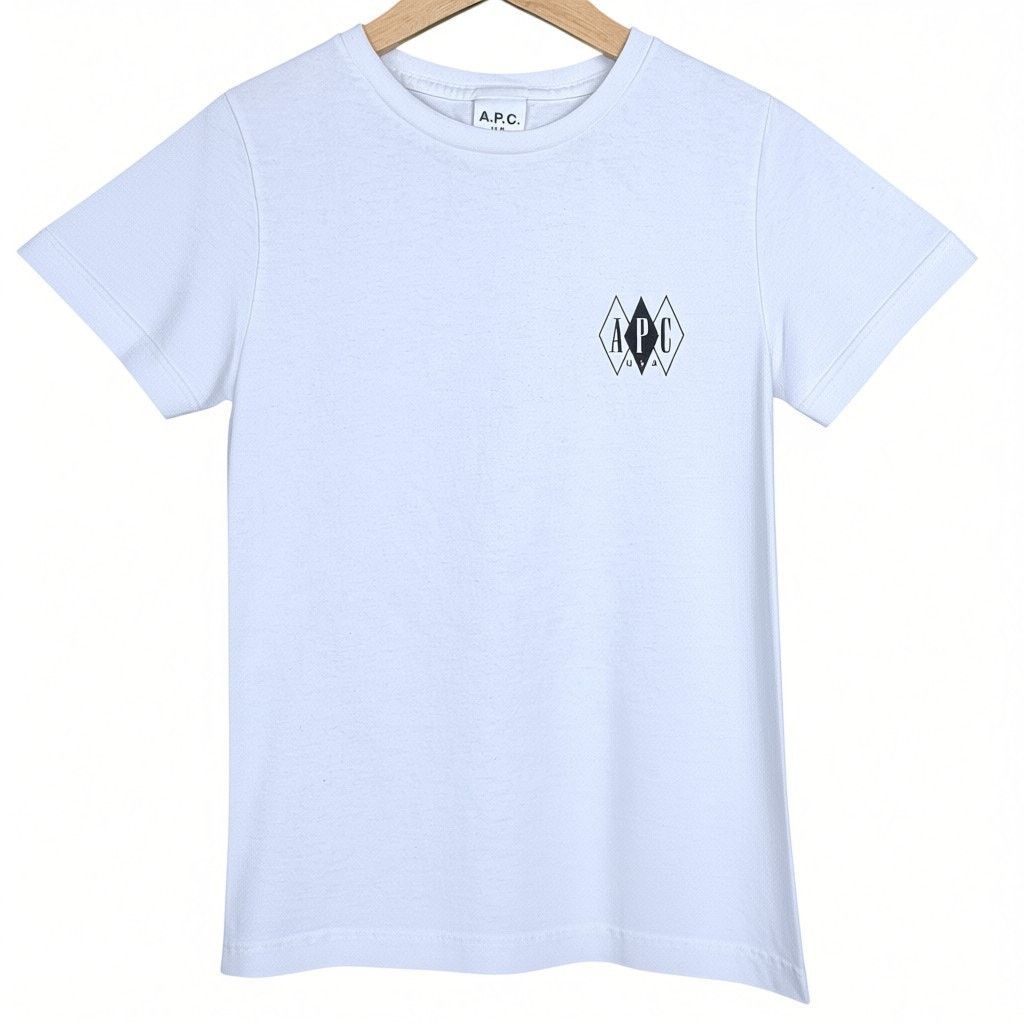 A.P.C. A.P.C. Women's XS White 100% Cotton T-Shirt Streetwear EUC Size XS / US 0-2 / IT 36-38 - 1 Thumbnail