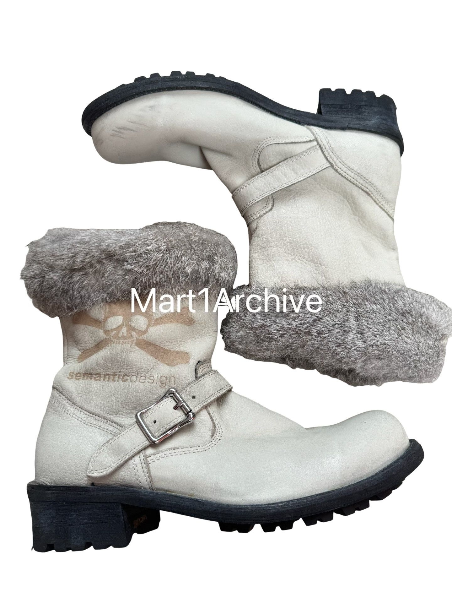 semanticdesign Semantic Design Skull Print Fur Boots Size 9 Size US 9 / EU 42 - 1 Thumbnail
