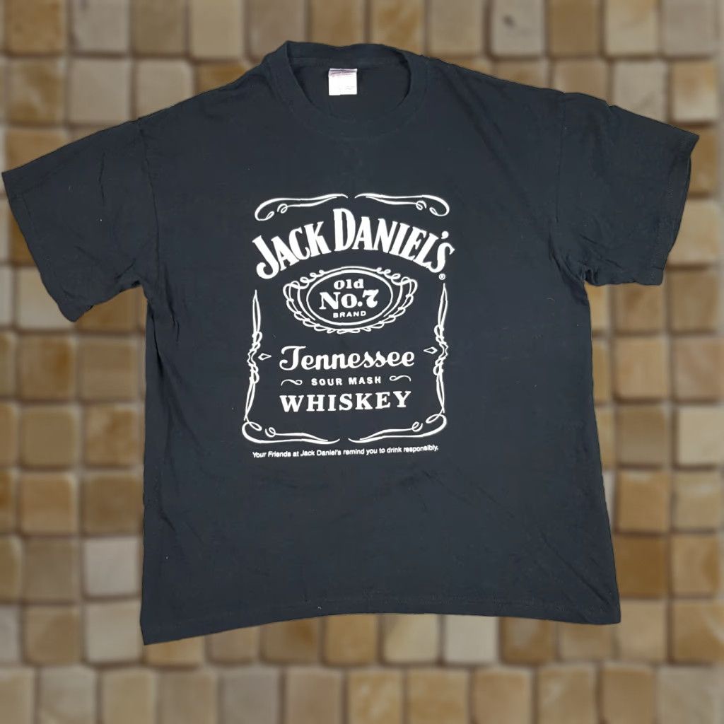 Etro Vintage Jack Daniel's T-Shirt Men Large Black Retro 90s Y2K Alcohol Logo Cotton Size US L / EU 52-54 / 3 - 1 Thumbnail
