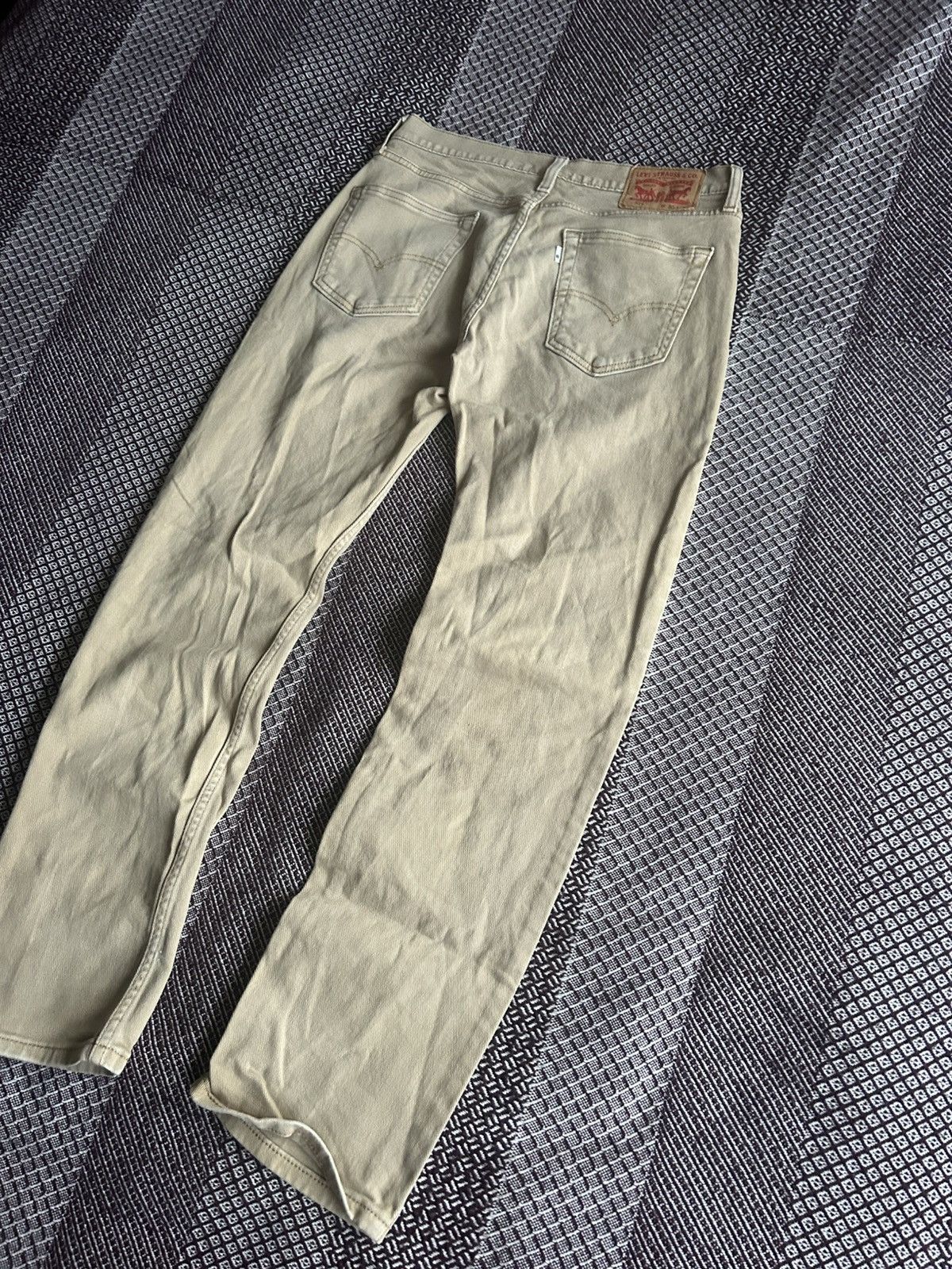 Levi's Vintage Levis 514 Denim Jeans Beige Solid Style Unisex Sz 30 Size US 30 / EU 46 - 2 Thumbnail