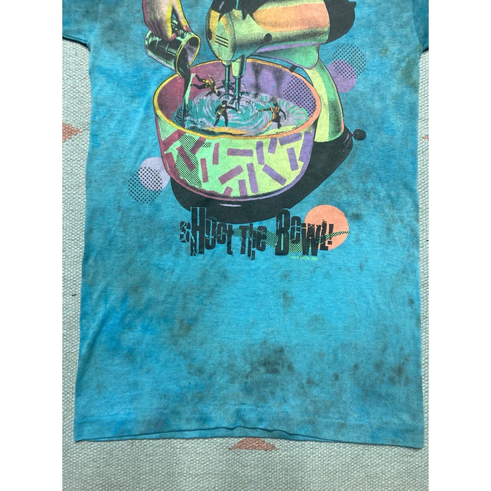 Ocean Pacific VINTAGE Ocean Pacific T-Shirt 80s Men XS Small Blue Shoot the Bowl Surf Stained Paper Thin Size US S / EU 44-46 / 1 - 2 Thumbnail