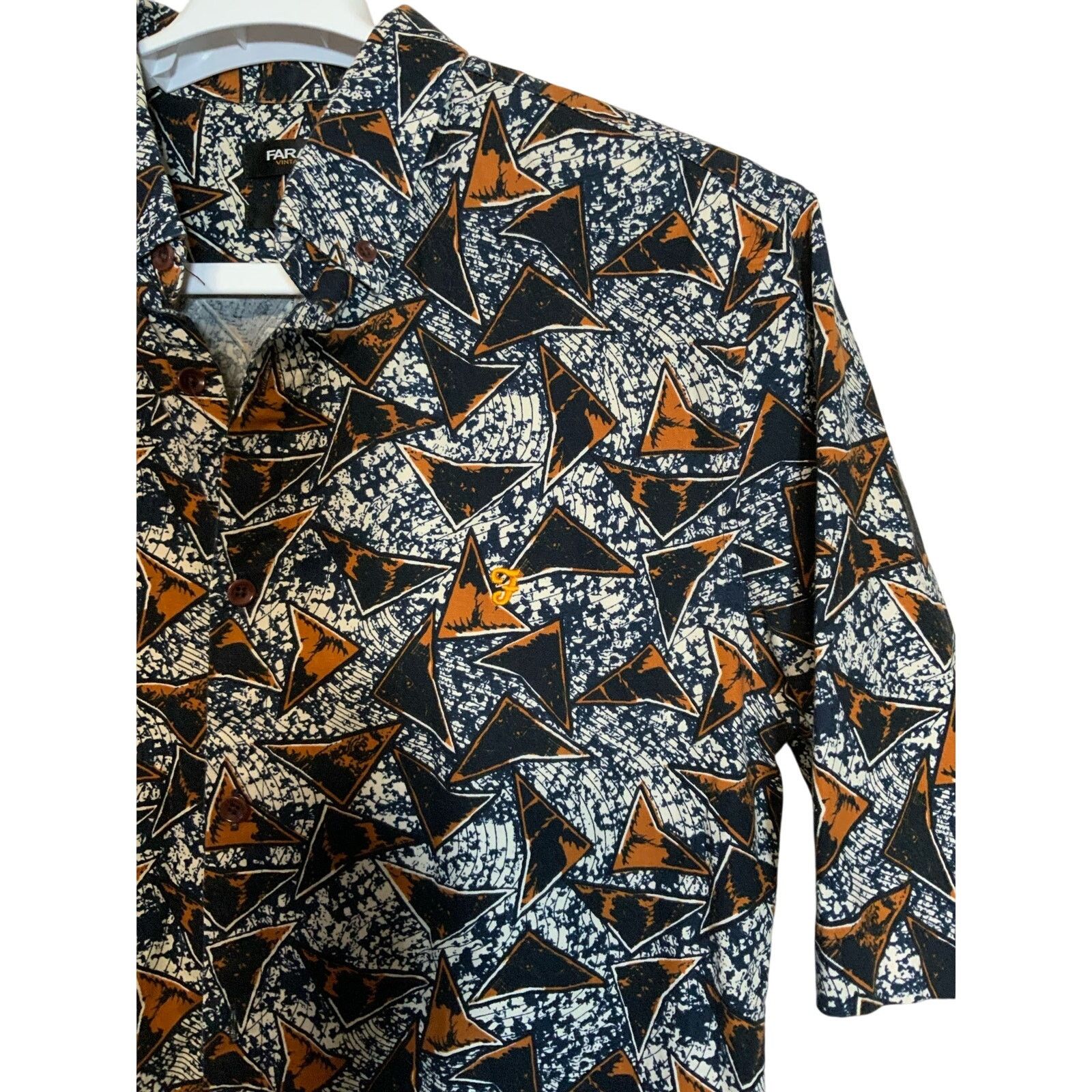 Farah Farah Vintage 'Slim Fit' Mod Style Button Up Shirt Men's M Size US M / EU 48-50 / 2 - 3 Thumbnail