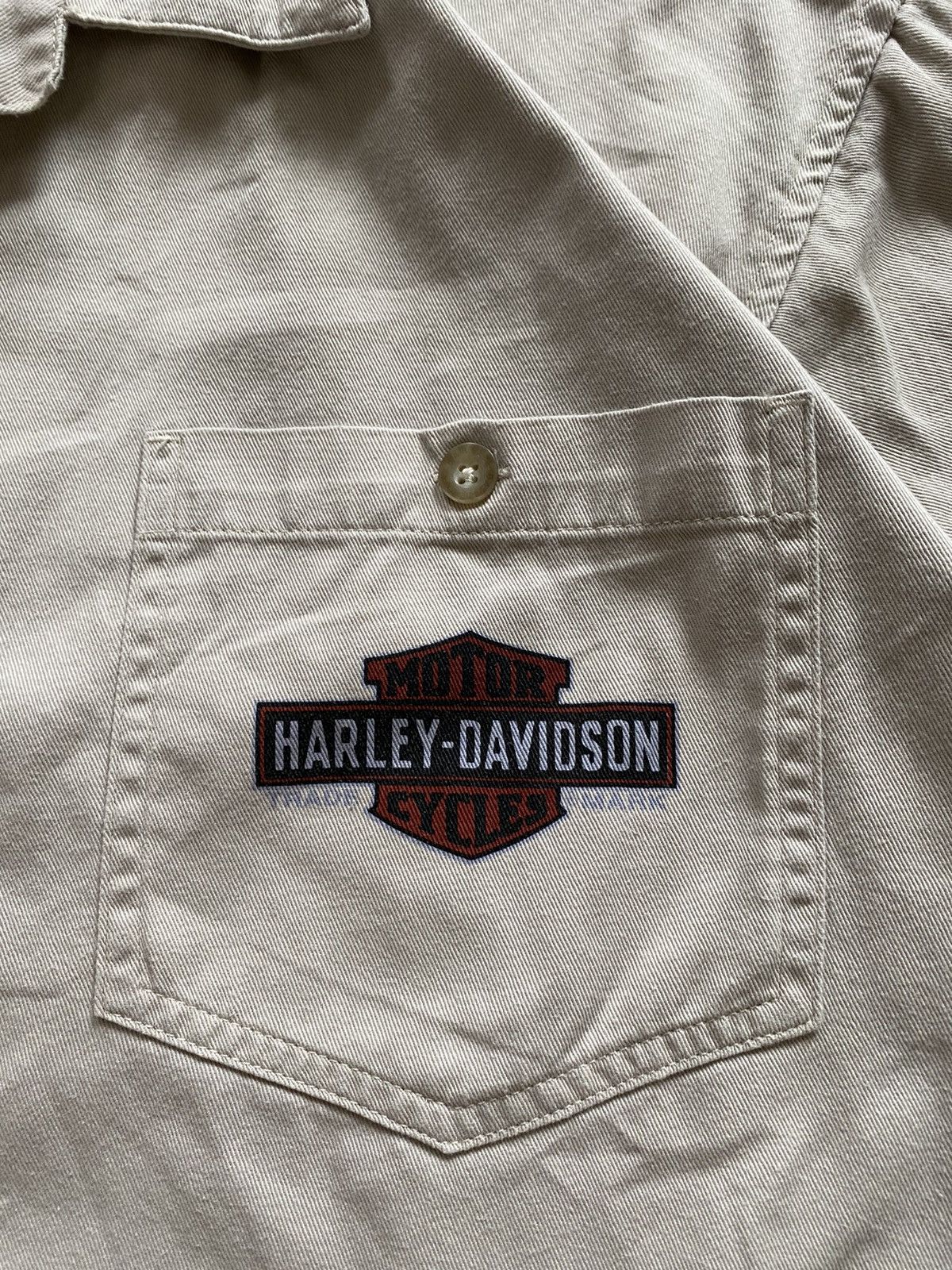 Harley Davidson × Vintage Harley Davidson Motorcycles Genuine Oil Shirt Button Up Usa Size US XL / EU 56 / 4 - 10 Thumbnail