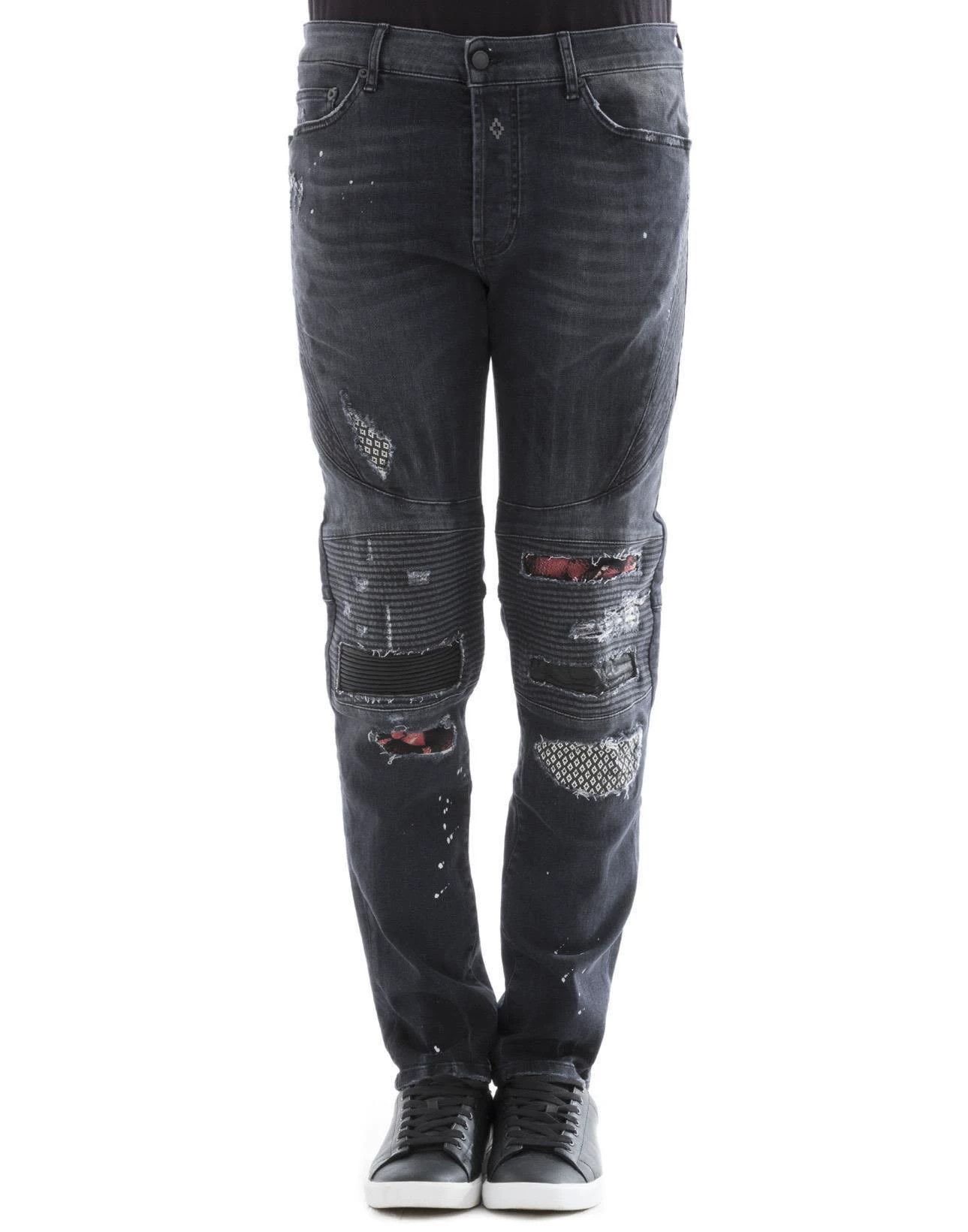 Marcelo Burlon Marcelo Burlon Slim Washed Gray Biker Jeans 30 Size US 30 / EU 46 - 9 Thumbnail