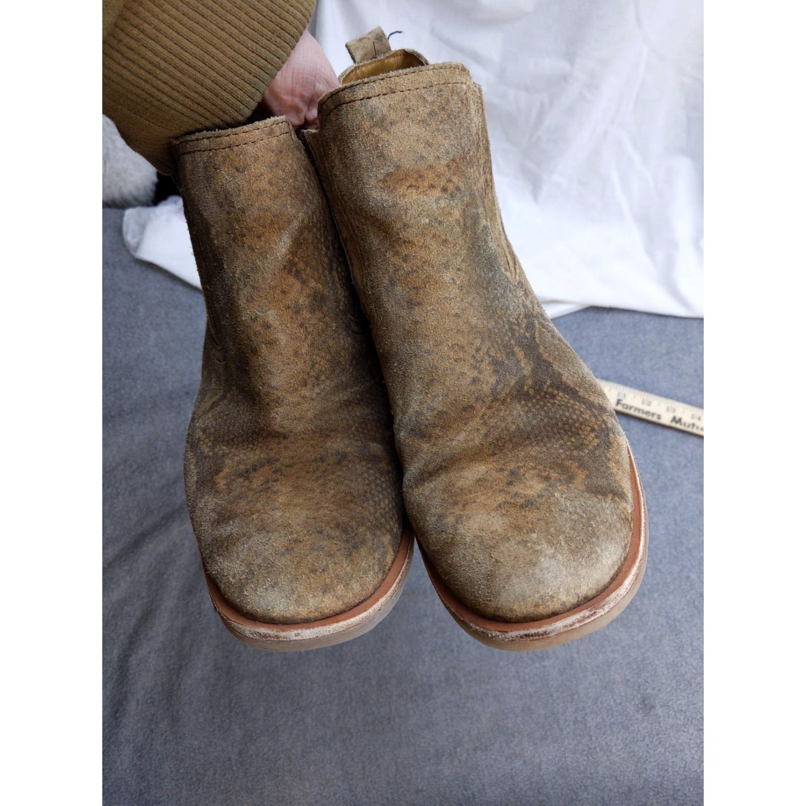 Vintage Sofft Boots Womens Chelsea Ankle Waterproof Leather Brown Animal Print 10M Shoes (Casual) Mens? Girls? Wait. Size US 10 / IT 40 - 7 Thumbnail