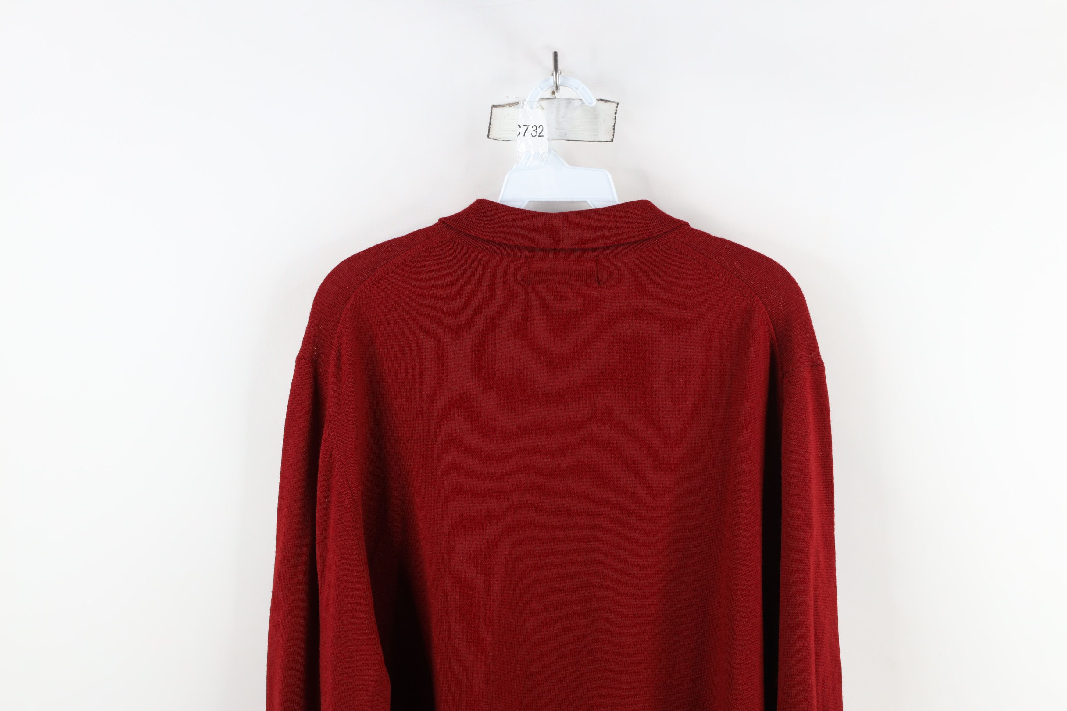 Eddie Bauer × Vintage Vintage 90s Eddie Bauer Knit Collared Pullover Sweater Red Size US XL / EU 56 / 4 - 9 Thumbnail