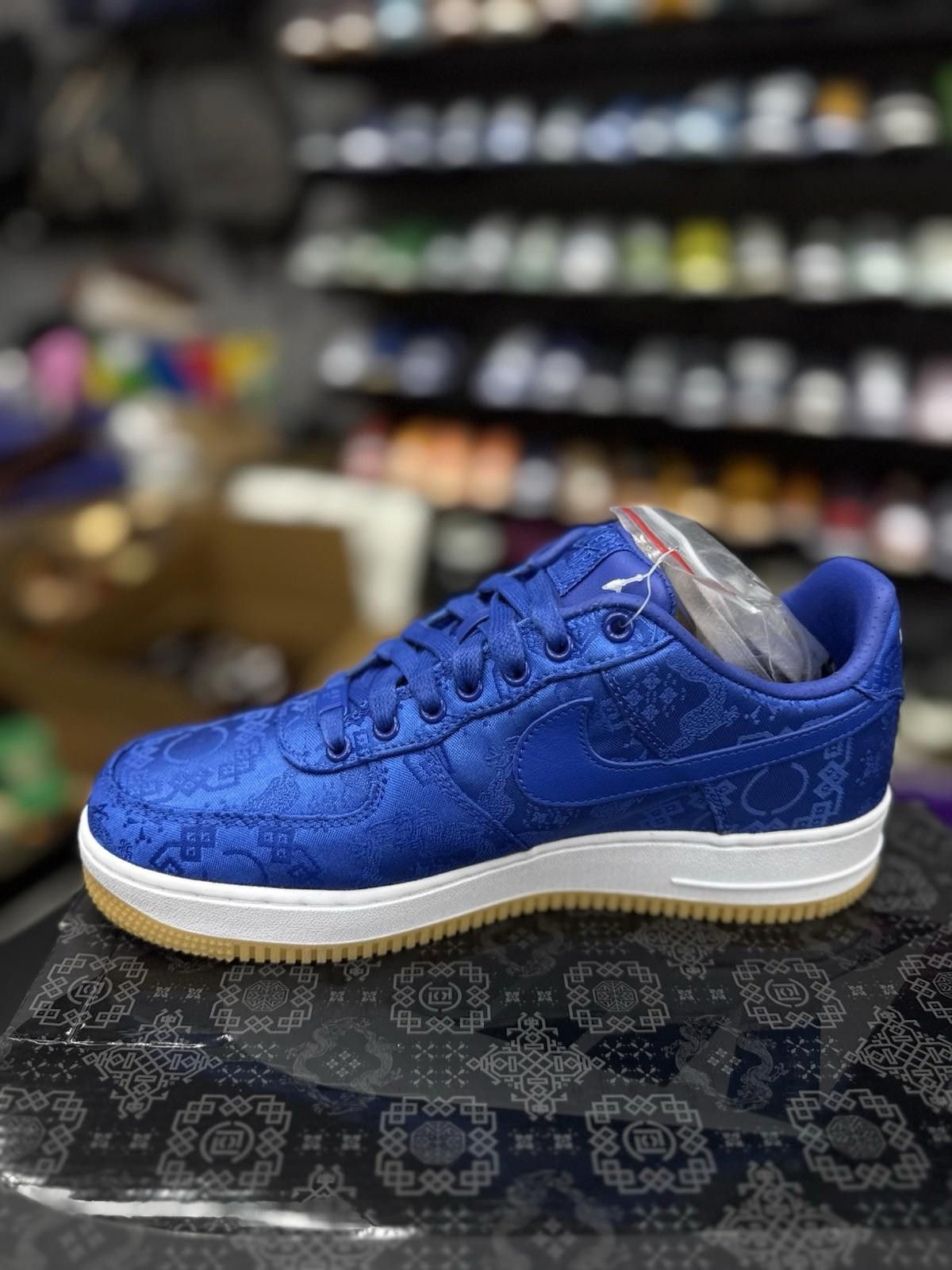 Nike Size 8.5 - CLOT x Nike Air Force 1 CJ5290-400 Blue White Size US 8.5 / EU 41-42 - 4 Thumbnail