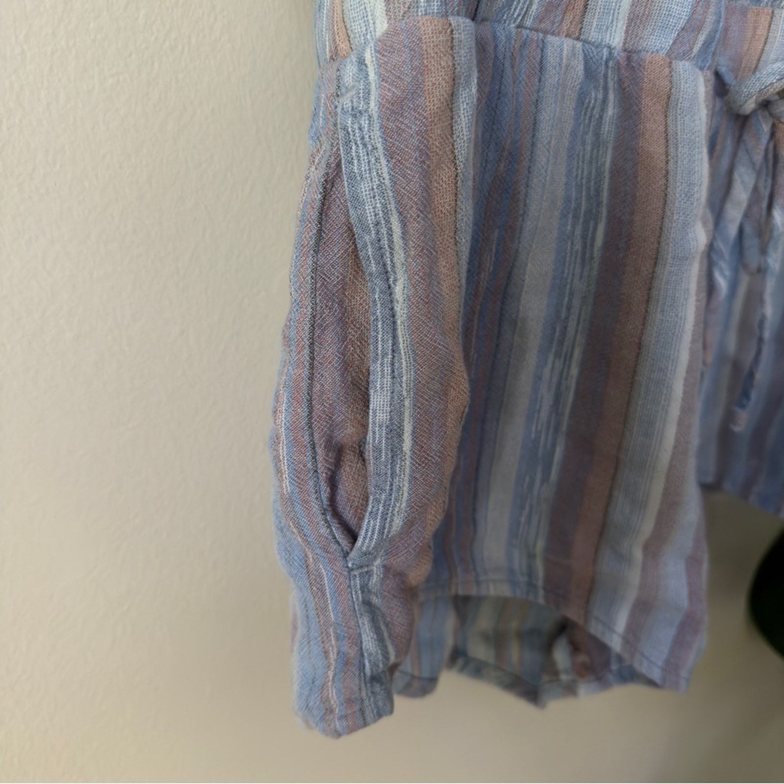 Anthropologie Anthropologie Cloth & Stone Striped Romper Spaghetti Strap S Size 27" / US 4 / IT 40 - 6 Thumbnail