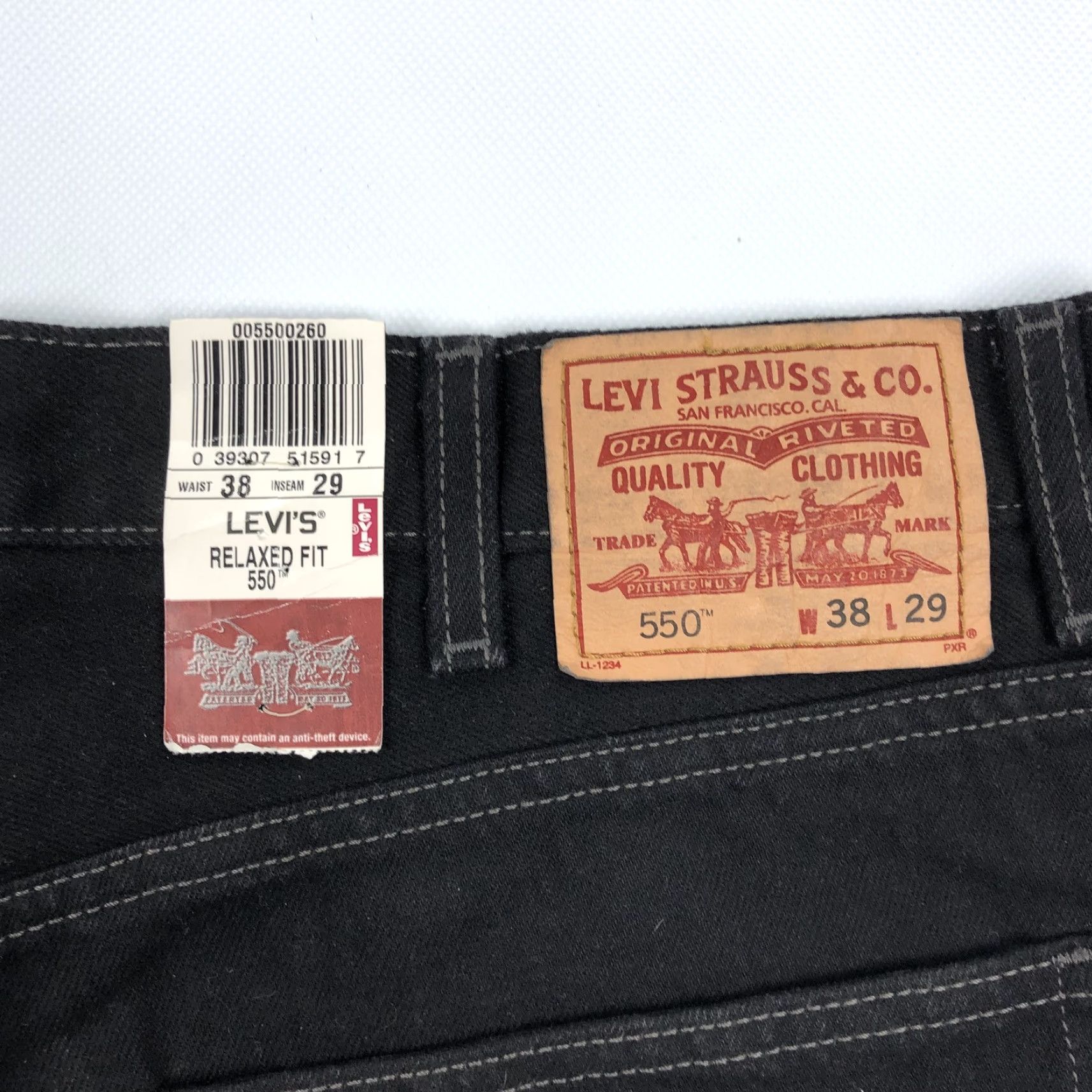 Levi's VINTAGE Levi's 550 Relaxed Fit Jeans Black 38x29 Mens NWT Modern Classic 5-Pocket Denim Blue? Size US 38 / EU 54 - 5 Thumbnail